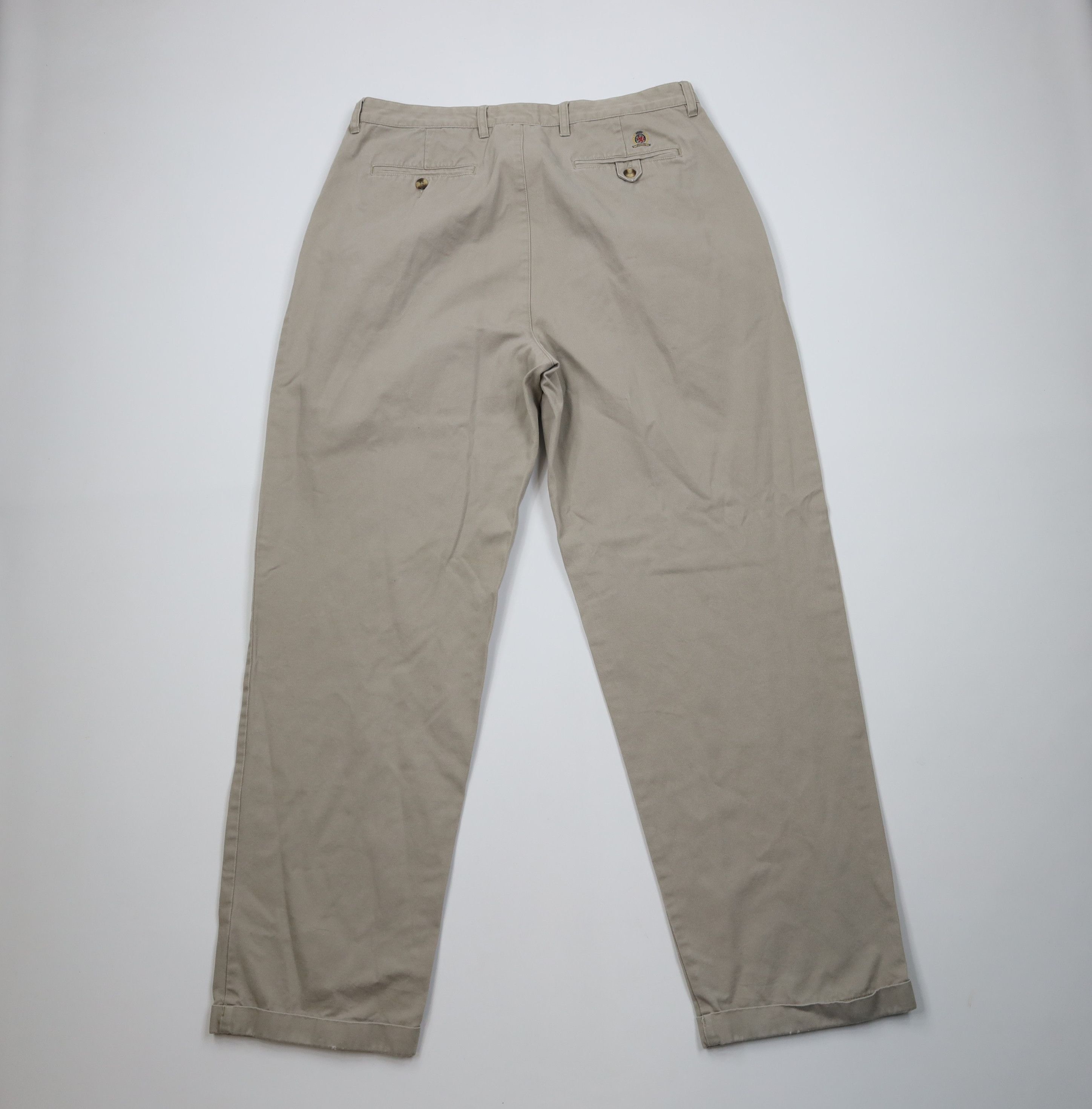 Tommy Hilfiger Vintage 90s Tommy Hilfiger Cuffed Wide Leg Chino Pants Size US 38 / EU 54 - 10 Thumbnail