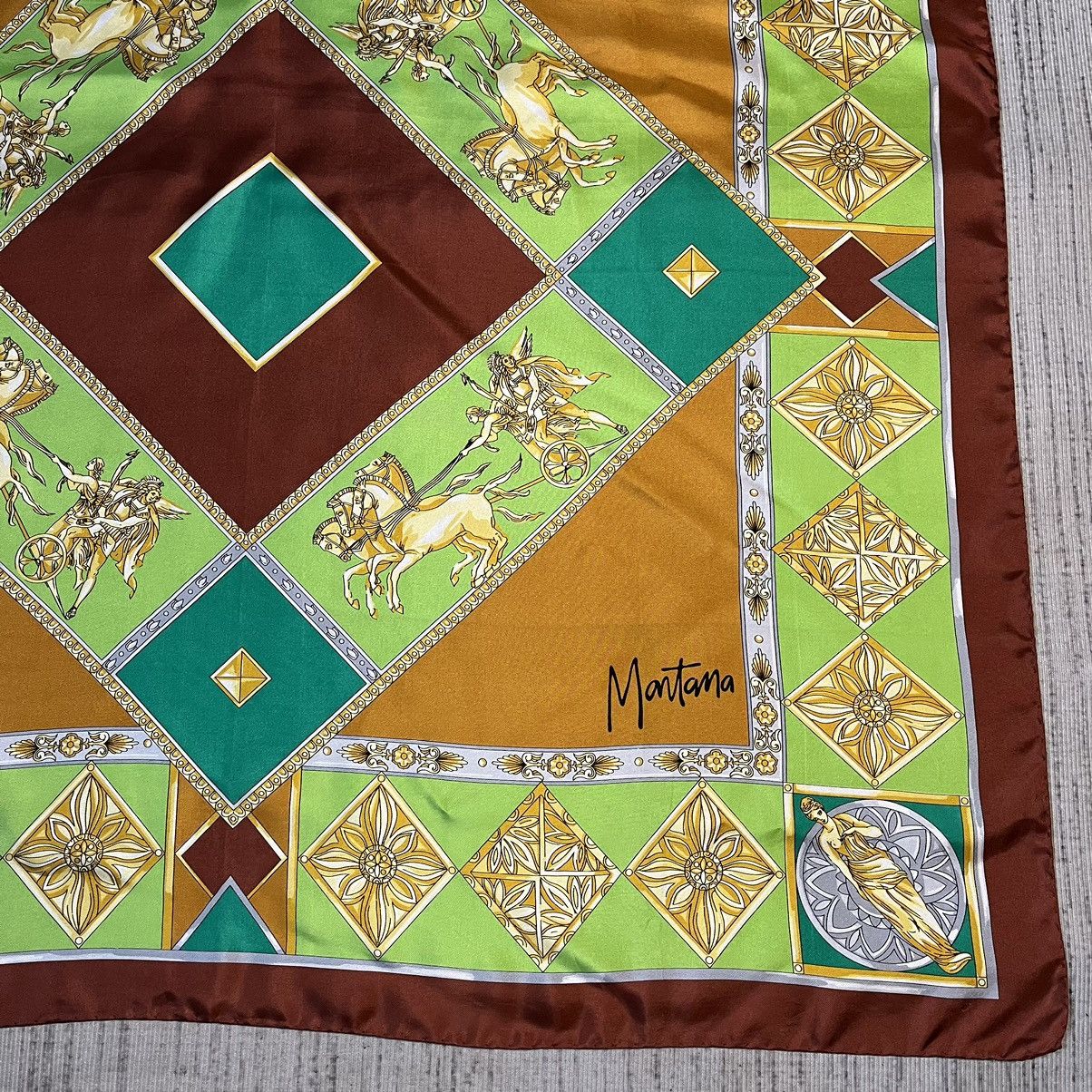 Claude Montana × Vintage Vintage Claude Montana Silk scarf Size ONE SIZE - 3 Thumbnail