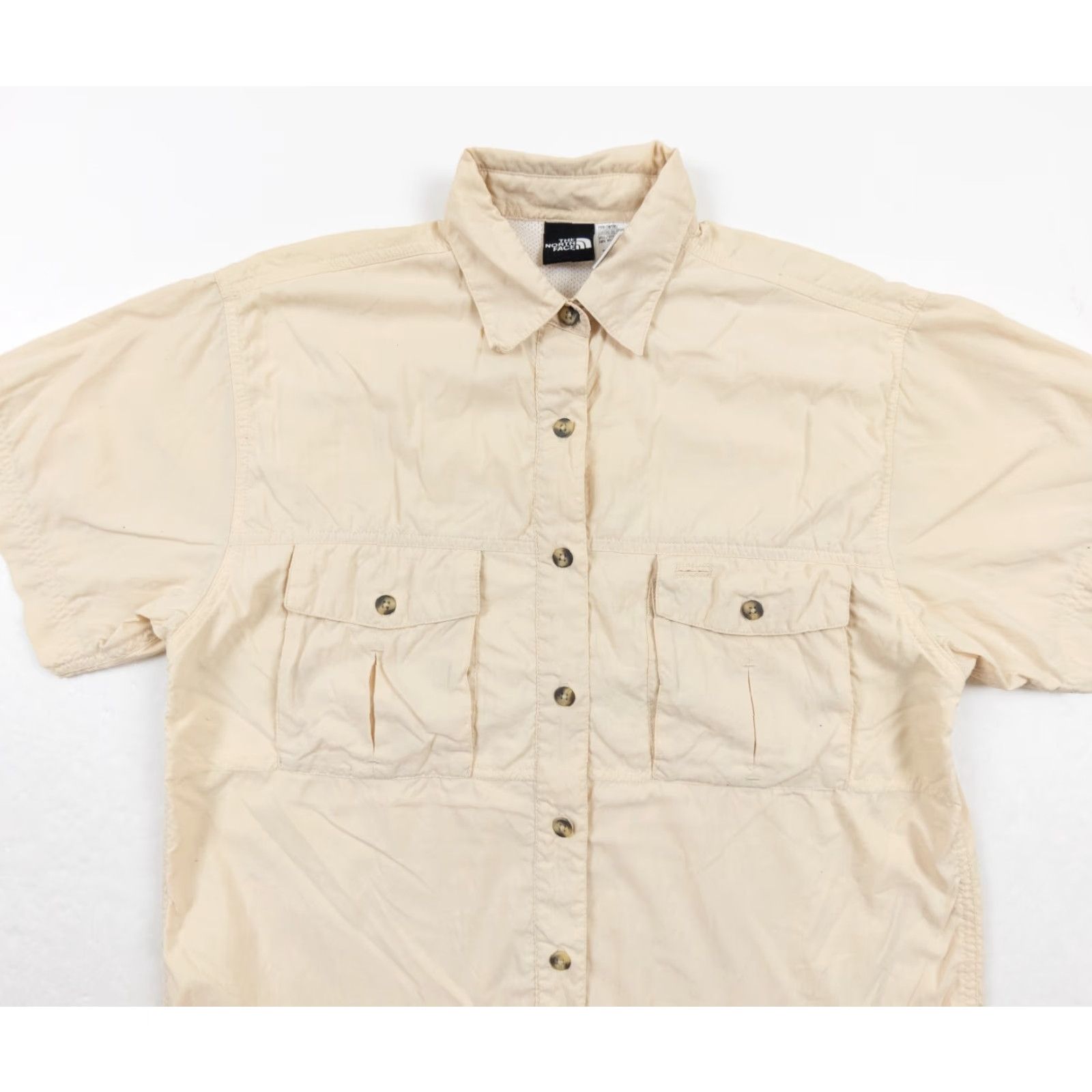 The North Face VINTAGE The North Face Shirt Women’s Small Beige Button-Down Long Sleeve Breathable Vent Shirt Size S / US 4 / IT 40 - 2 Thumbnail