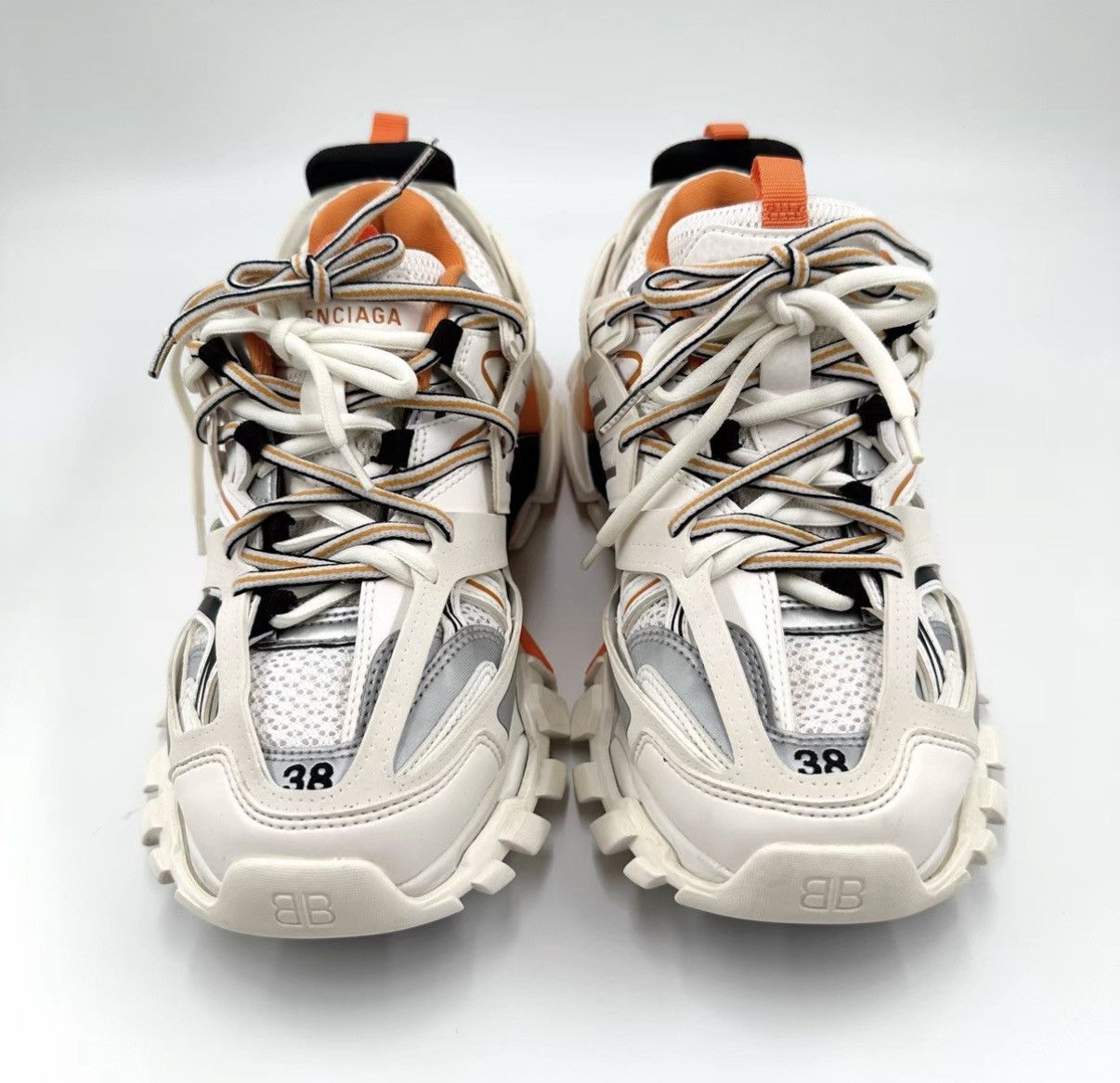 Balenciaga Balenciaga Track White Orange Dad Sneakers K12 Size US 8 / IT 38 - 2 Thumbnail