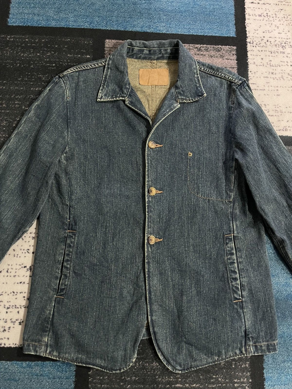 Vintage VINTAGE HIKORY CHORE DENIM JACKET Size US L / EU 52-54 / 3 - 5 Thumbnail