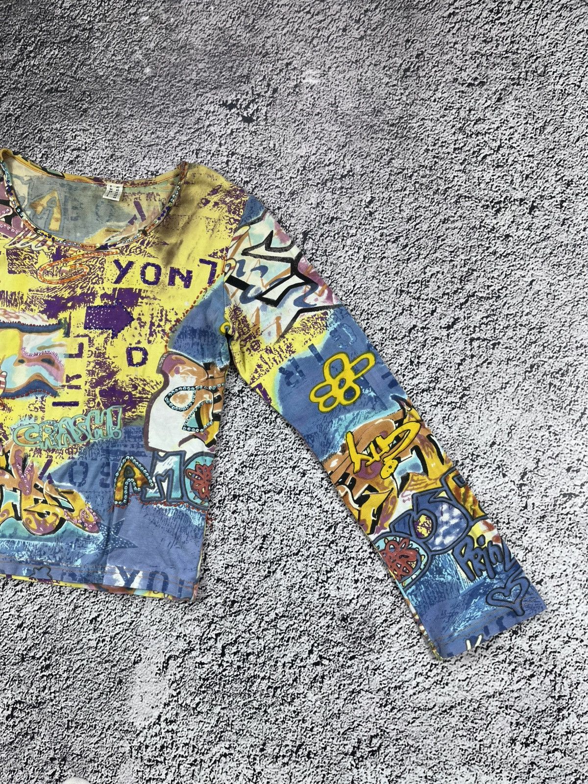 Vintage Vintage Rare Gaultier style Printed AOP Longsleeve tee Size M / US 6-8 / IT 42-44 - 6 Thumbnail
