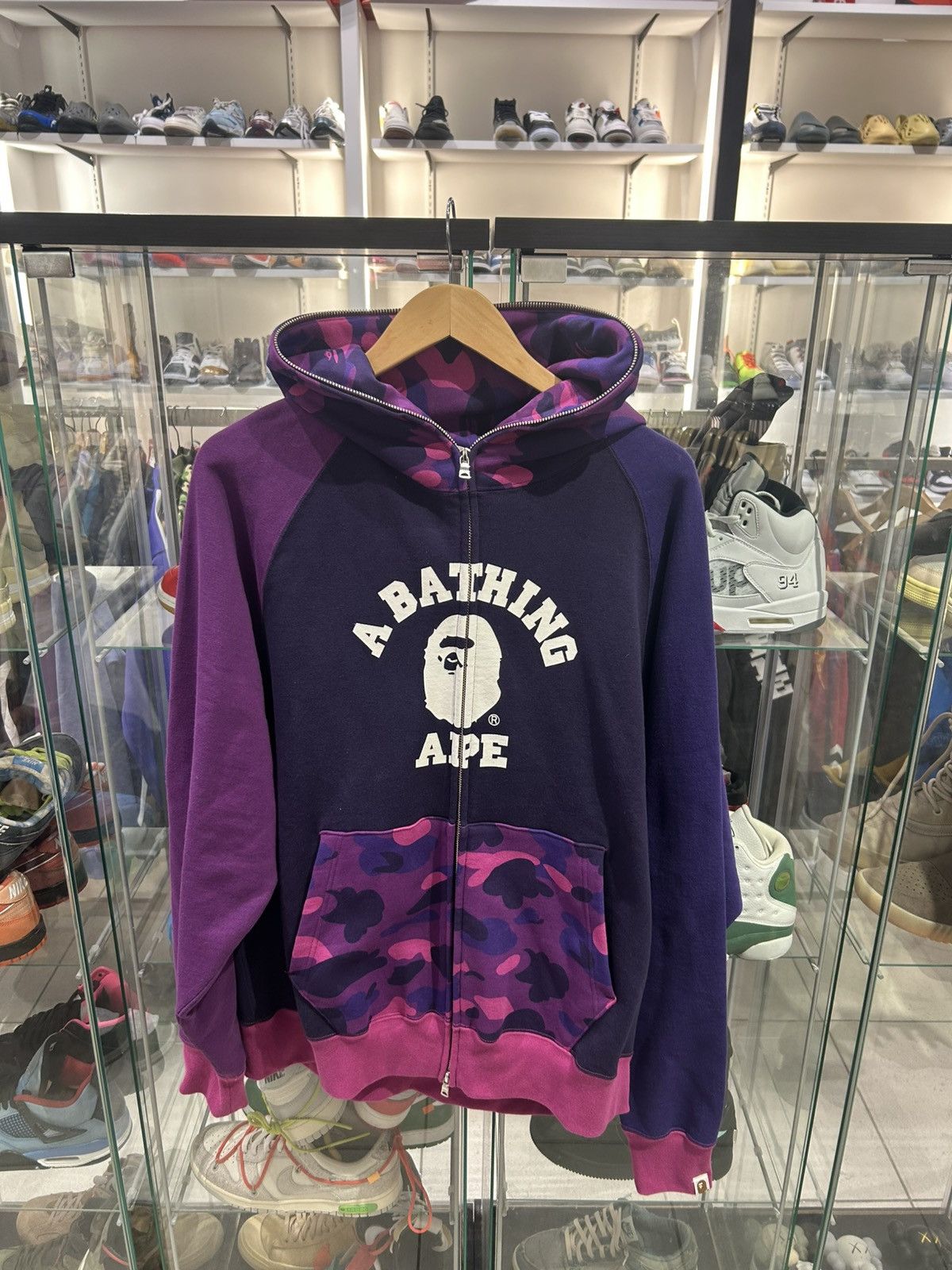Bape Bape color camo relaxed fit full zip purple Size US XL / EU 56 / 4 - 1 Thumbnail
