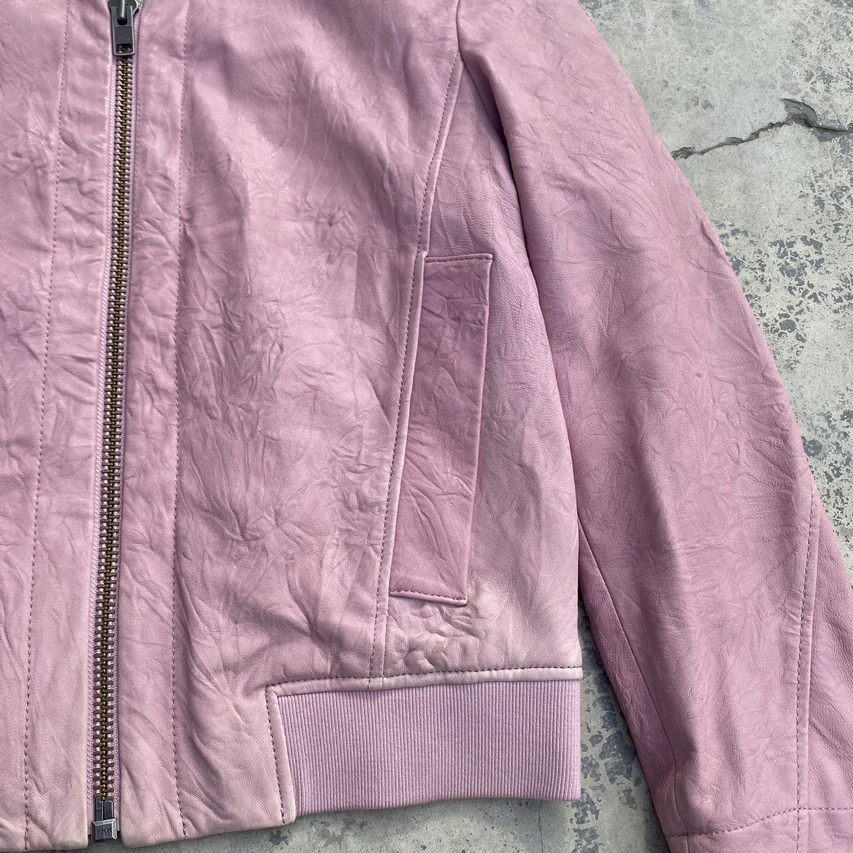 Helmut Lang HELMUT LANG Faded Pink Leather Jacket Size S / US 4 / IT 40 - 5 Thumbnail