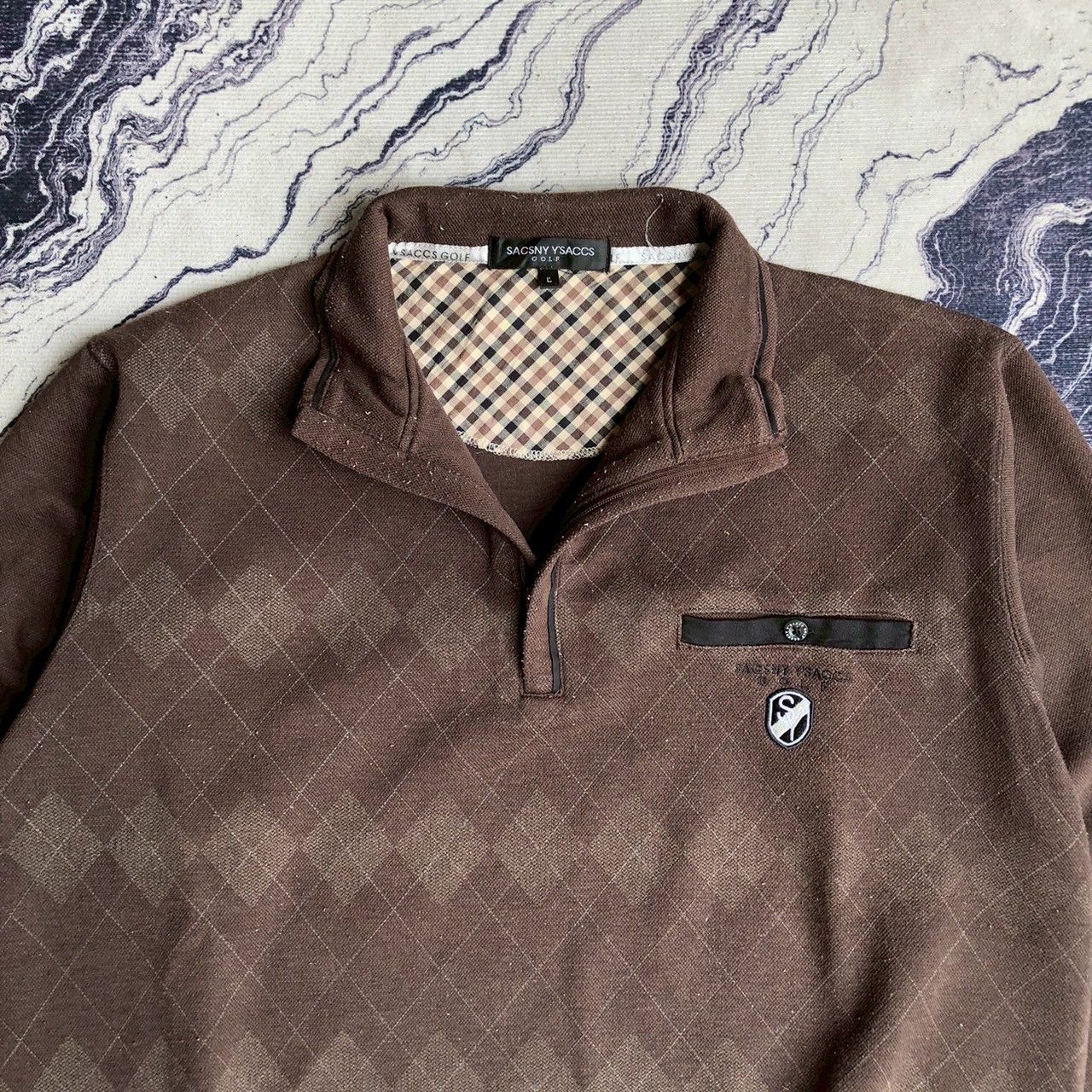 Yohji Yamamoto Vintage Sacsny Y’saccs by Yohji Yamamoto Golf Knit Sweater Size US L / EU 52-54 / 3 - 3 Thumbnail