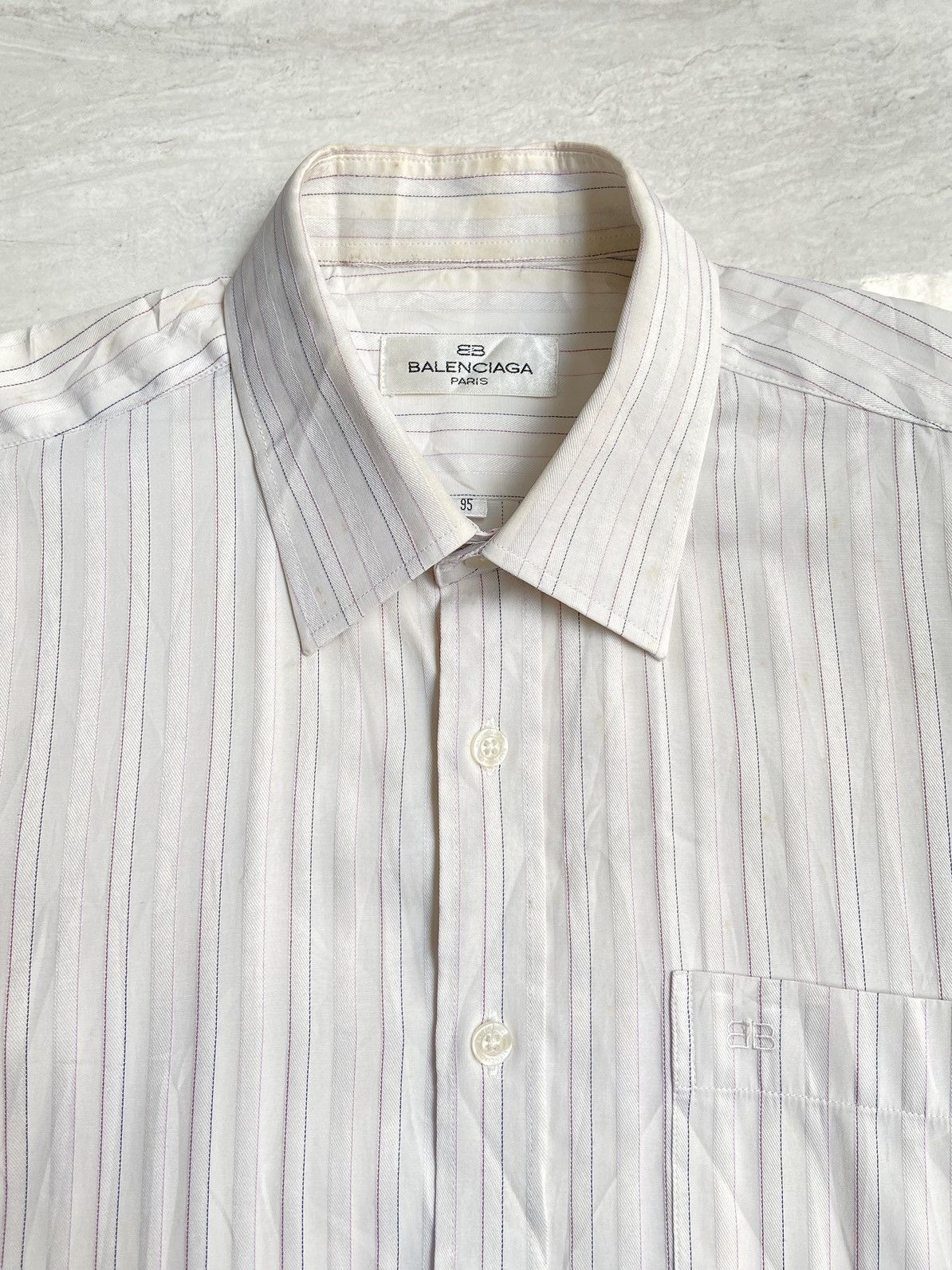 Balenciaga BALENCIAGA Striped Shirt Size US S / EU 44-46 / 1 - 4 Thumbnail