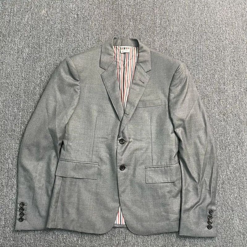 Thom Browne Thom Browne Women's Grey Blazer Jacket 0089 Size M / US 6-8 / IT 42-44 - 1 Thumbnail