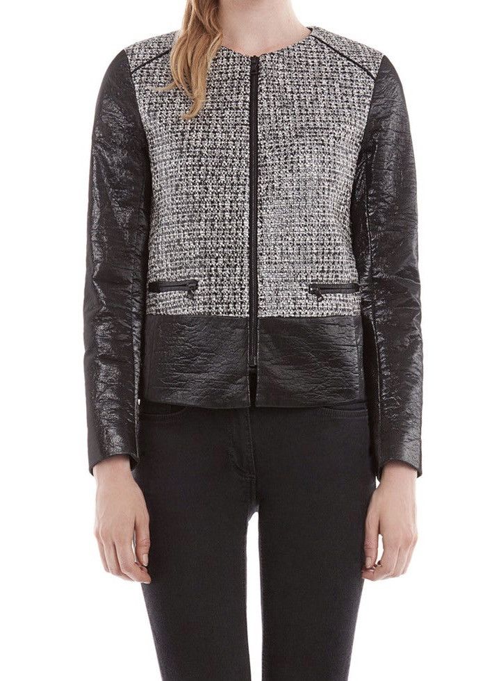 Sandro Sandro Sample Vedette Jacket Tweed Metallic Size S / US 4 / IT 40 - 1 Thumbnail