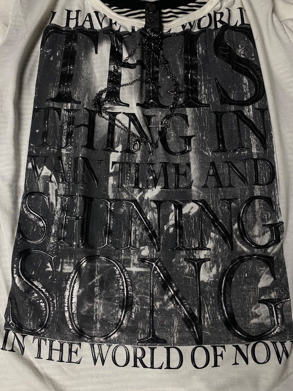 If Six Was Nine 2000's In The Attic DoubleLayer Necklace Vkei Poem LS Size US M / EU 48-50 / 2 - 2 Thumbnail