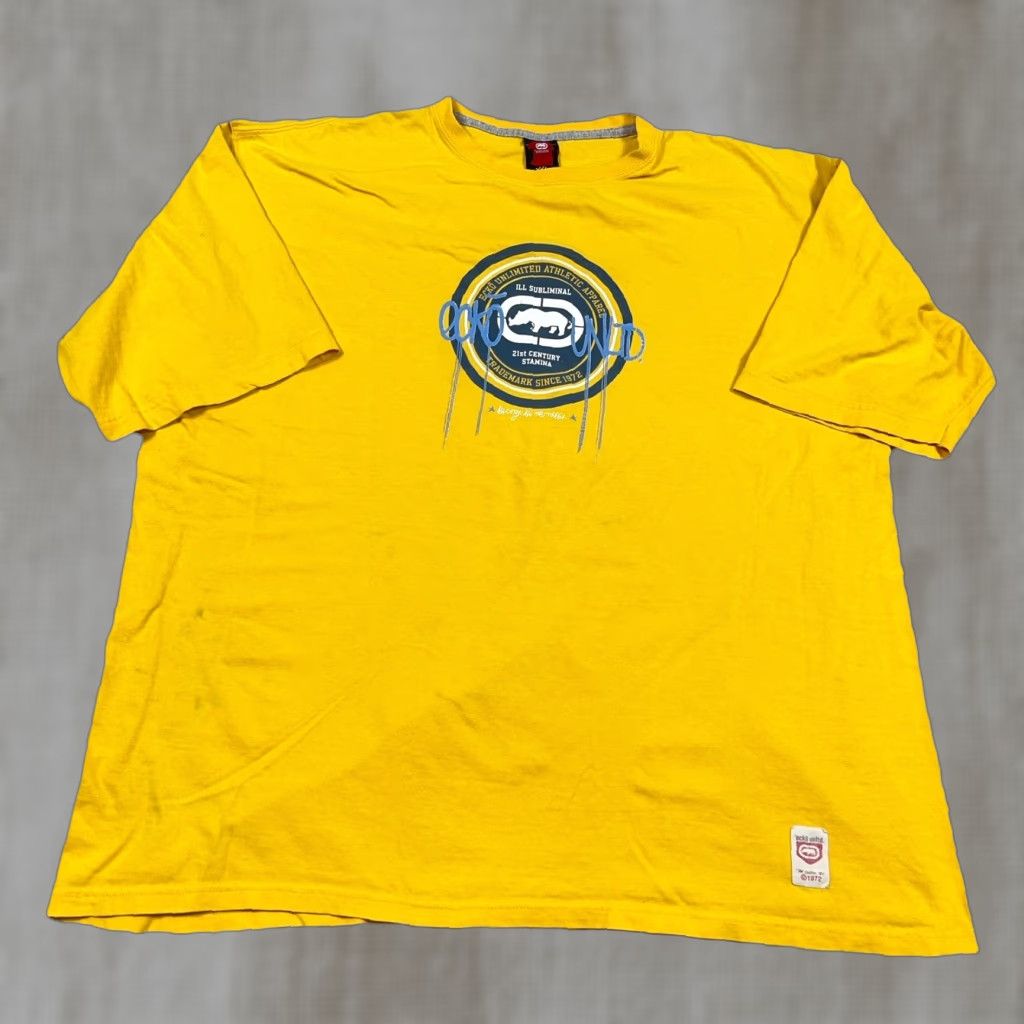 Ecko Unltd. VINTAGE Ecko Unltd Shirt Men 2XL Yellow Tee Camouflage Logo Graphic 2000s Hip Hop Adults Size US XXL / EU 58 / 5 - 1 Thumbnail