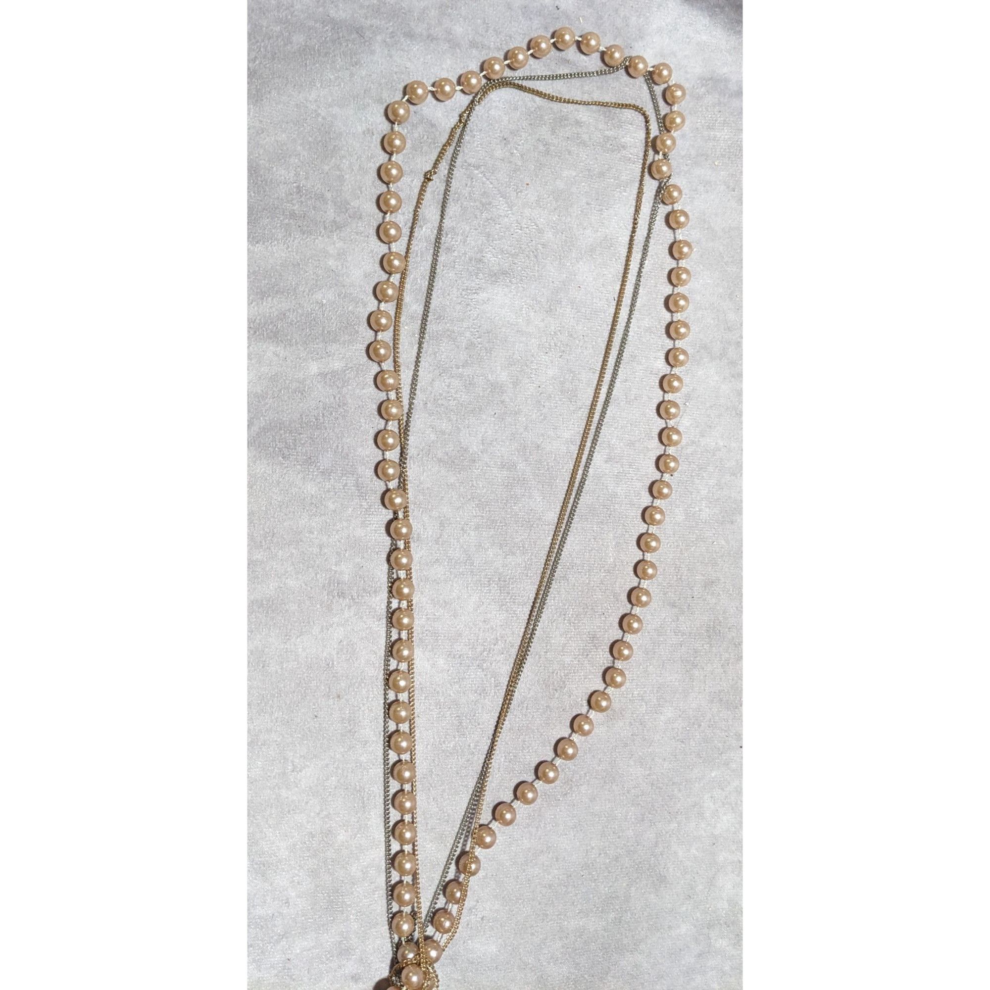 Other Retro Glam Chain Pearl Beaded Necklace Size ONE SIZE - 10 Thumbnail
