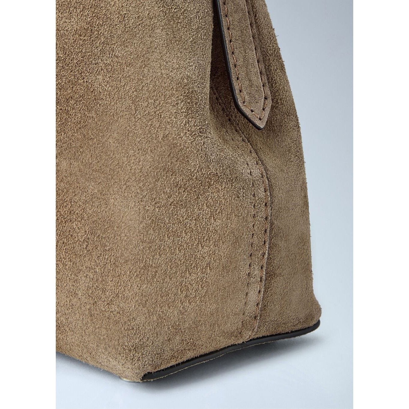 Toteme TOTEME T-lock Brown Suede Top Handle Bag New & Authentic Size ONE SIZE - 4 Thumbnail