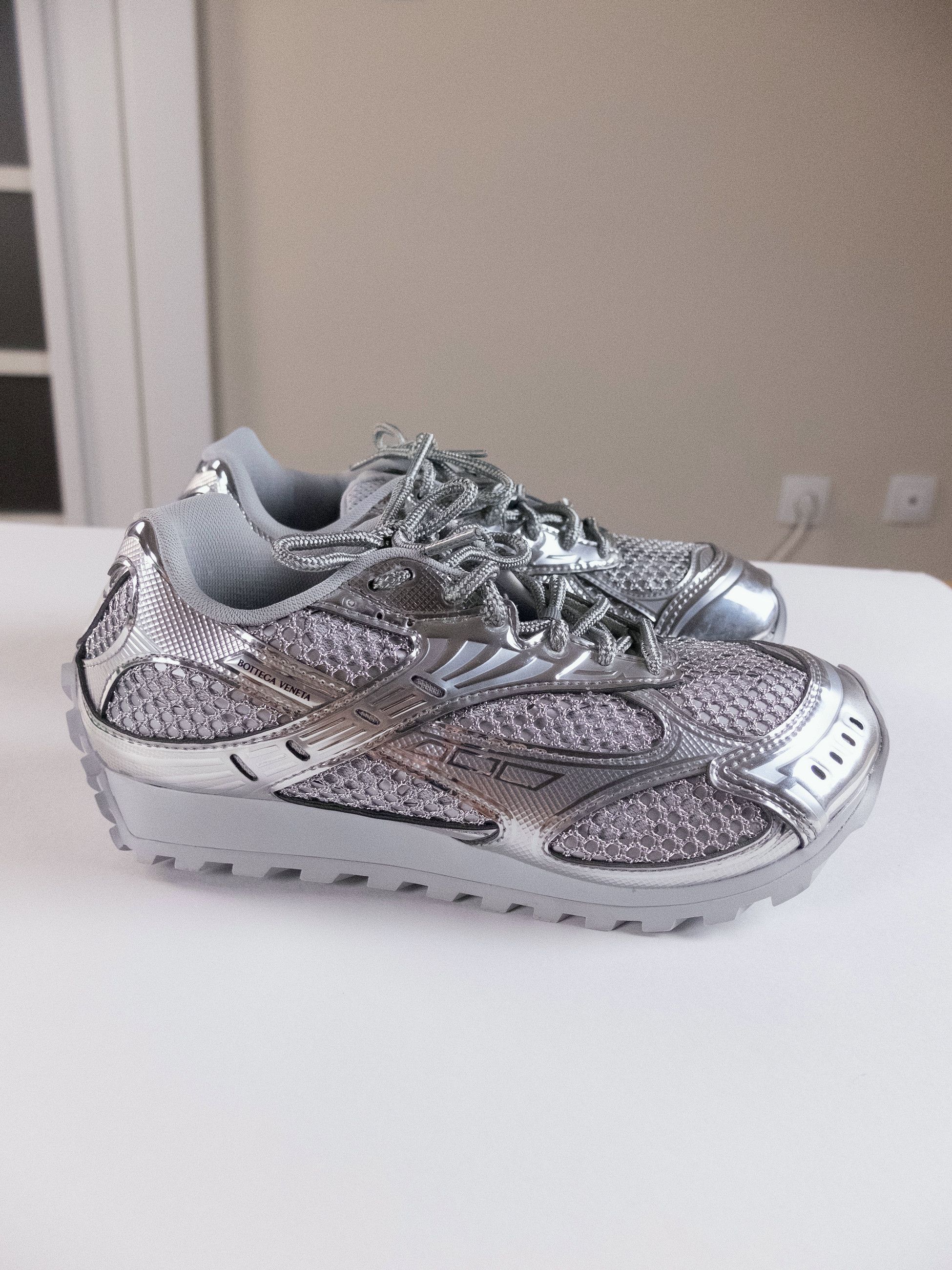 Bottega Veneta BOTTEGA VENETA Orbit silver running sneakers 7 / 37 Size US 7 / IT 37 - 6 Thumbnail