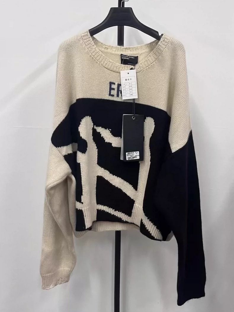 Enfants Riches Deprimes Black and White Knit Long Sleeve Sweater-dmc Size US M / EU 48-50 / 2 - 1 Thumbnail