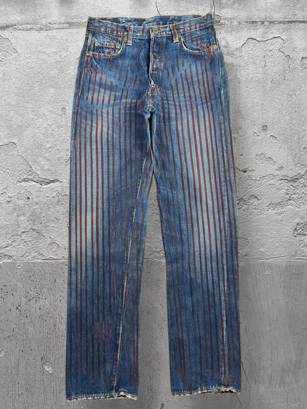 LVC × Levi's Vintage Clothing RARE!! VINTAGE LEVIS 501xx BIG E LVC BOTTOM 555 USA Size US 30 / EU 46 - 2 Thumbnail
