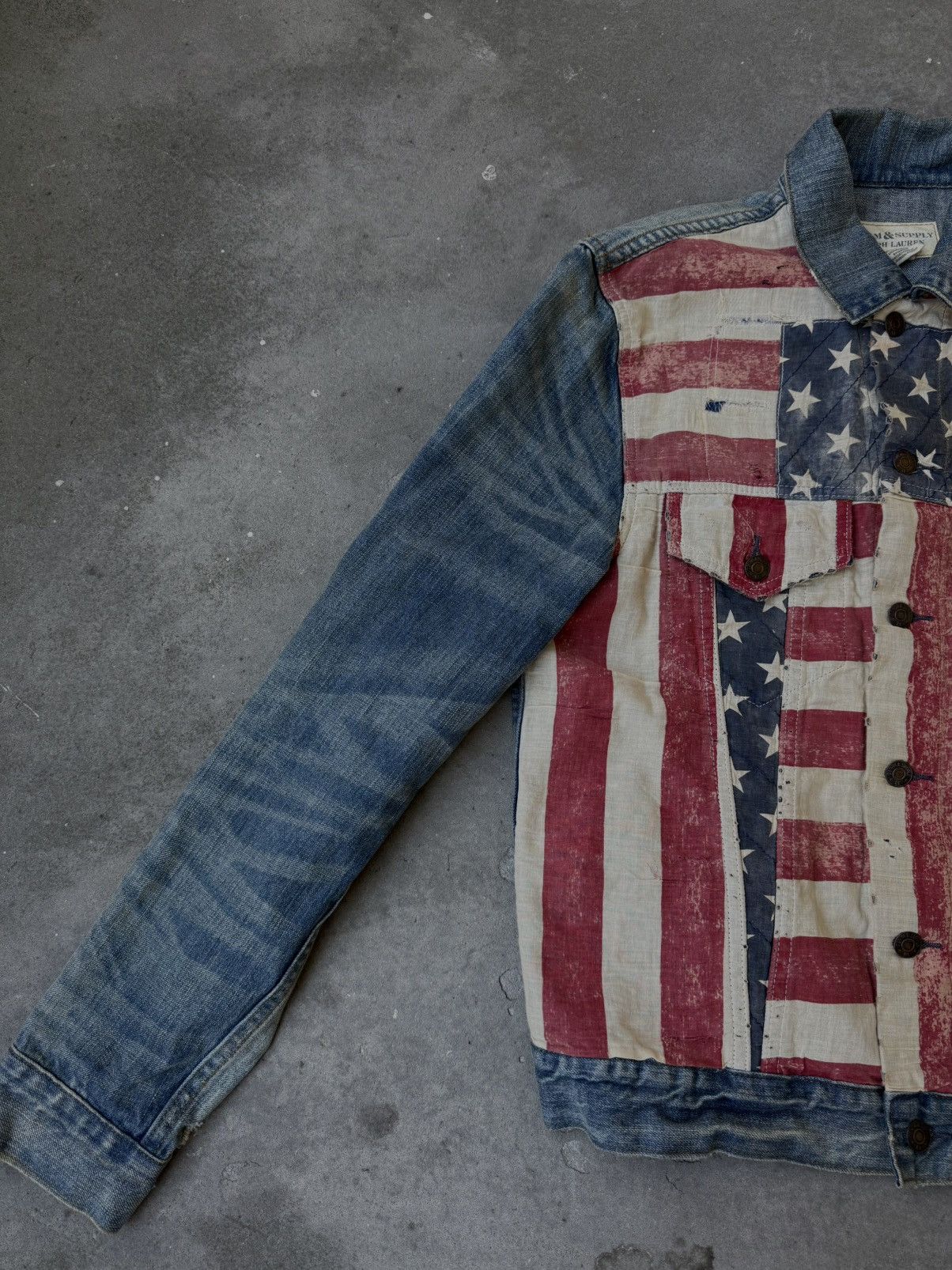 Denim & Supply Ralph Lauren 2000s Denim & Supply Ralph Lauren Flag Denim Jacket Size US M / EU 48-50 / 2 - 6 Thumbnail