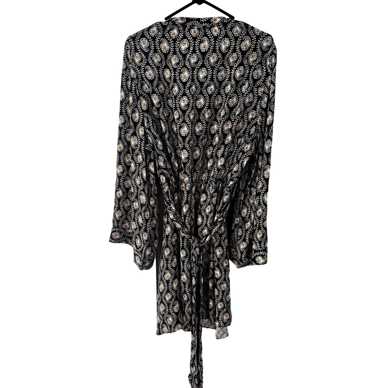 River Island River Island Bk & Tan Artizan Front Tie Long Sleeve Dress-18 Size XXL / US 16-18 / IT 52-54 - 2 Thumbnail
