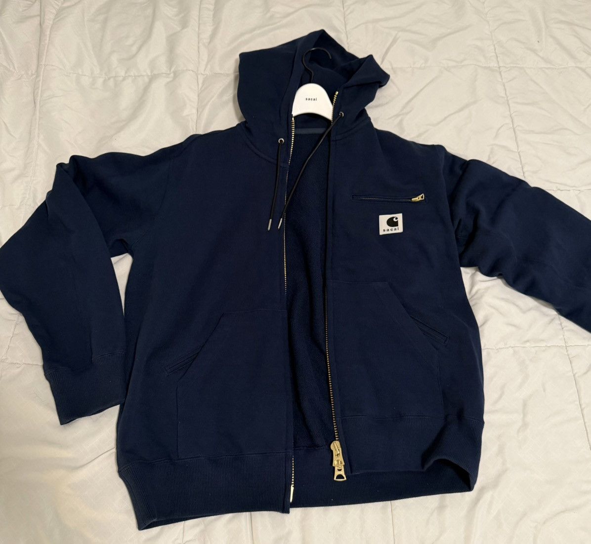 Carhartt Wip × Sacai Sacai x Carhartt WIP Cotton Jersey Hoodie Size Small - 2 JPN Size US S / EU 44-46 / 1 - 3 Thumbnail