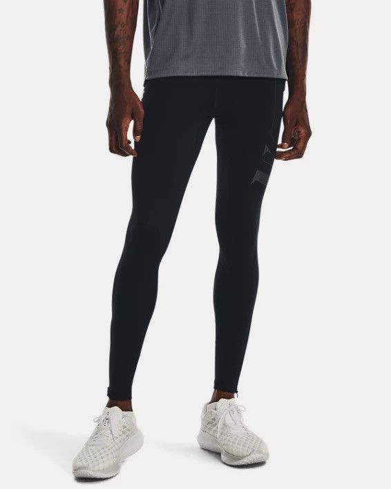 Under Armour Under Armour Men HeatGear Compression Black Running Leggings Size US 34 / EU 50 - 7 Thumbnail