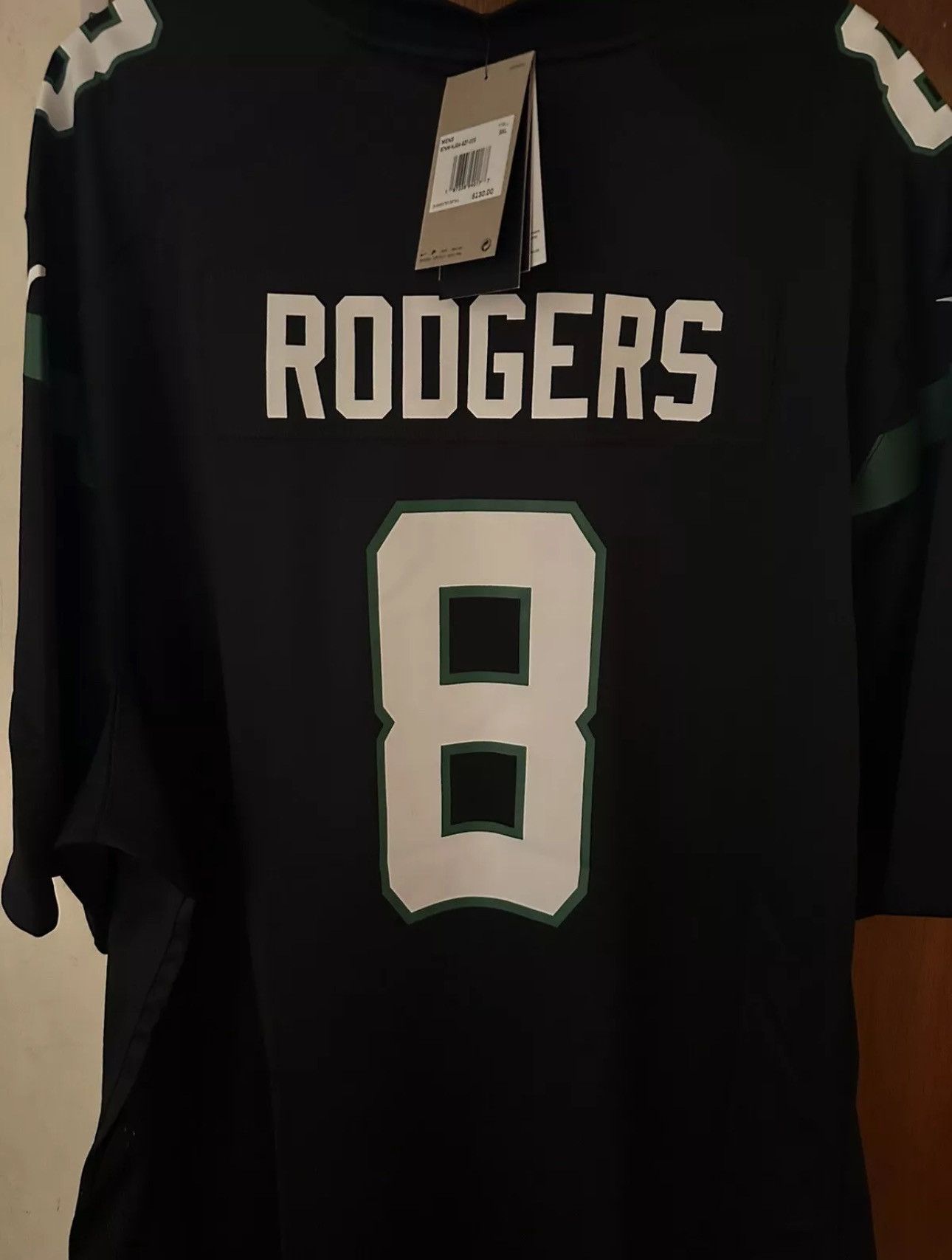 image of Nfl x Nike 3Xl Aaron Rodgers New York Jets Jersey in Black, Men's (Size 2XL)