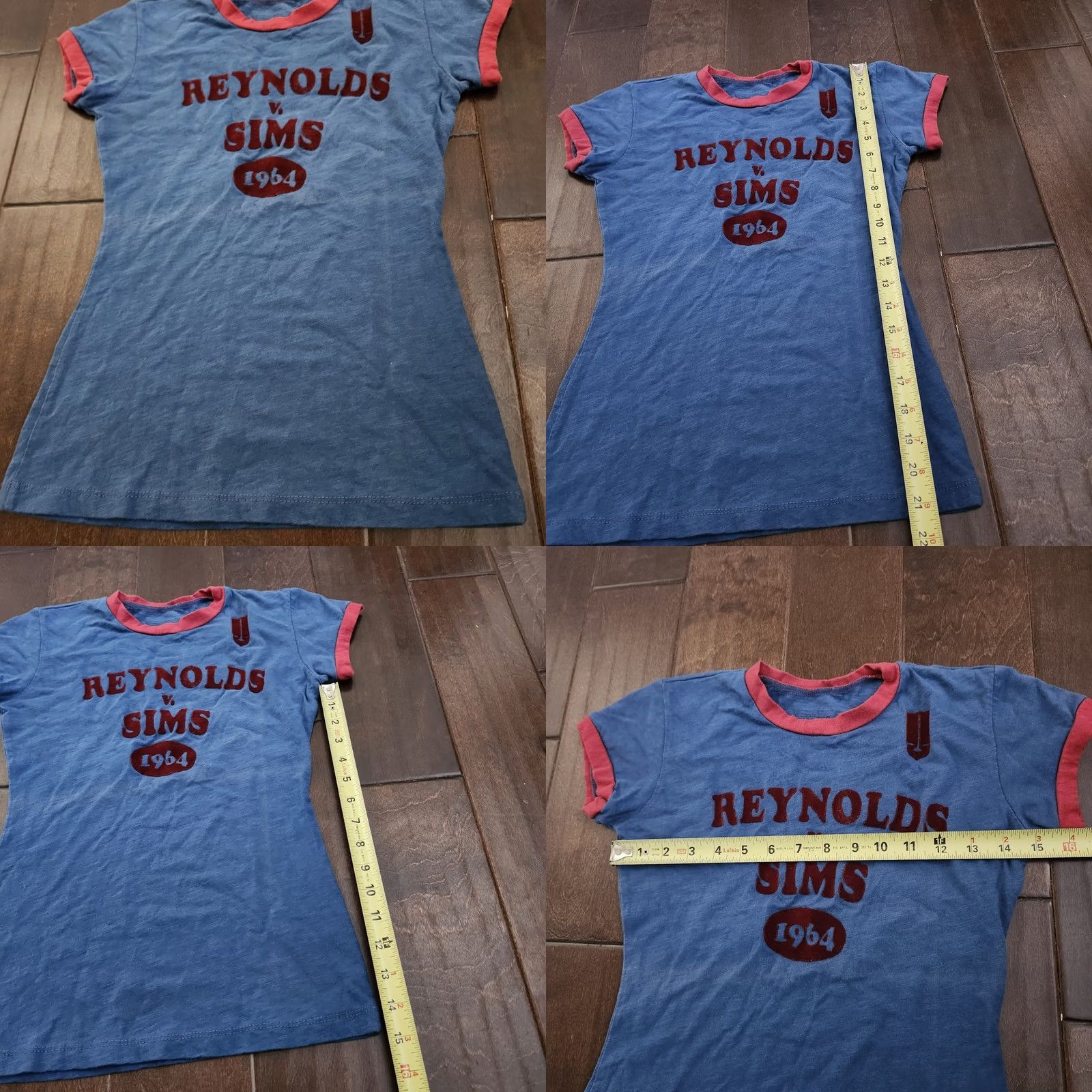 Vintage Ringer Shirt Wxs M Blue Red Size M / US 6-8 / IT 42-44 - 8 Thumbnail