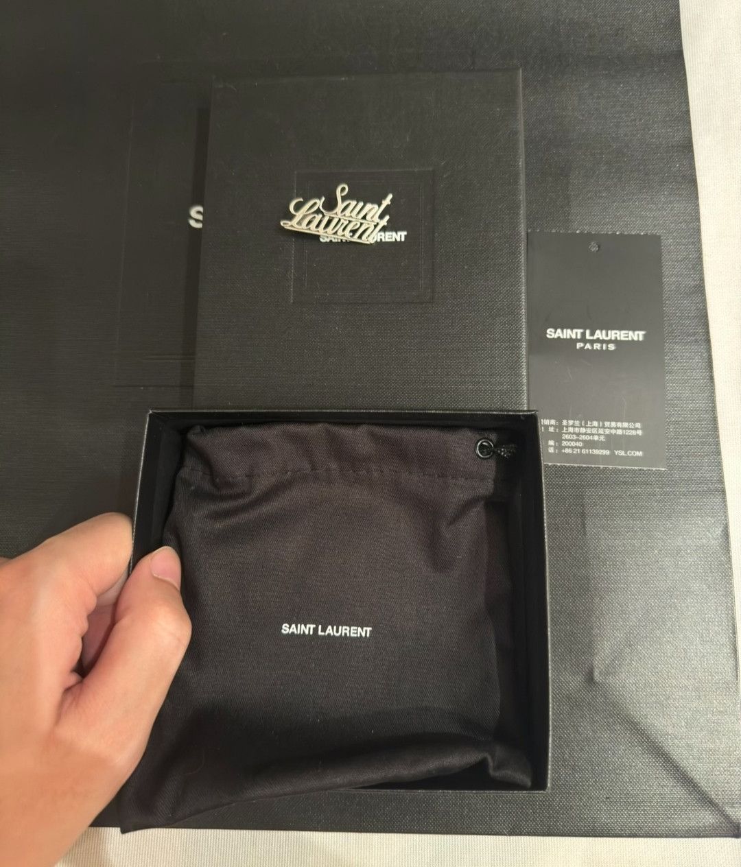 Saint Laurent Paris Saint laurent Logo Brooch Size ONE SIZE - 4 Thumbnail