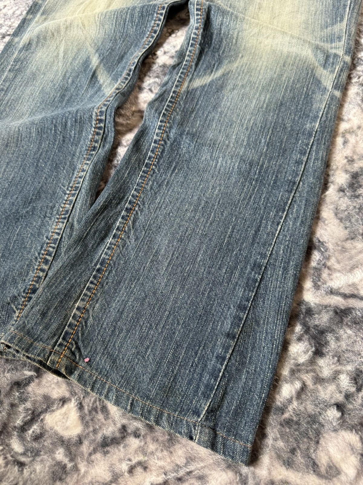 Japanese Brand Edwin 431 XV Over Stitched Western Japanese Flare Jeans Size US 29 - 17 Thumbnail