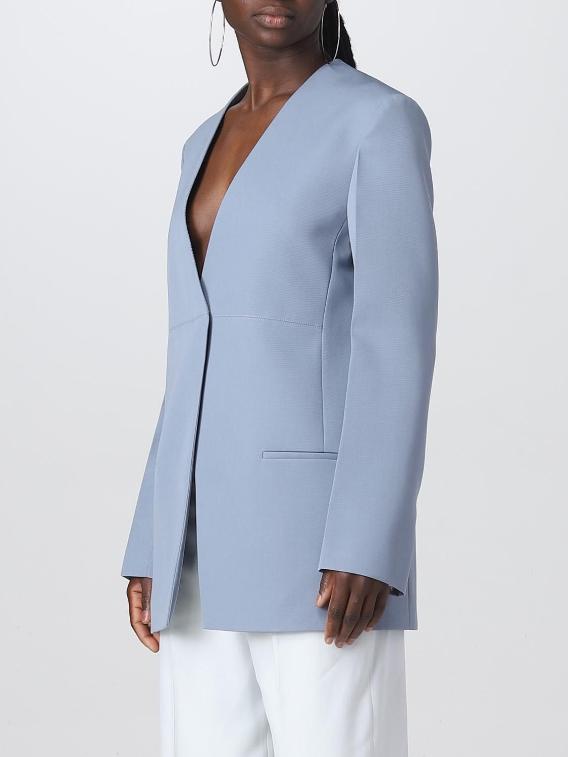 Jil Sander o1y0925 Blazer in Pastel Blue Size M / US 6-8 / IT 42-44 - 2 Thumbnail