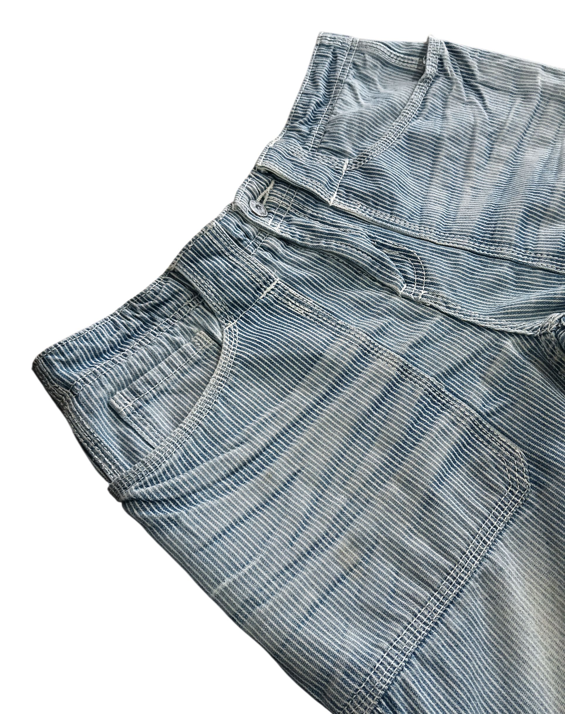 Other Distressed Carpenter Striped Jeans Size US 32 / EU 48 - 9 Thumbnail