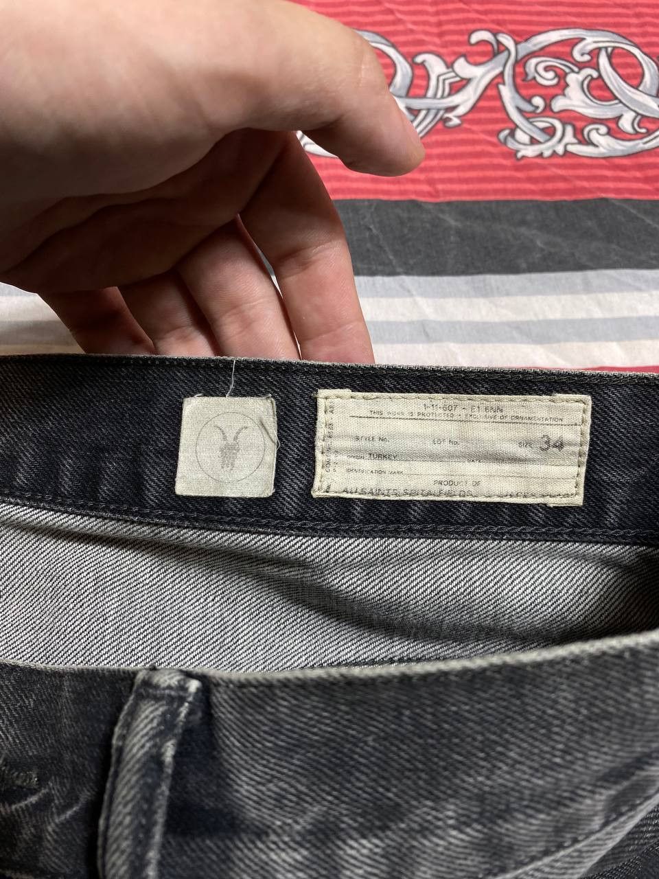 Allsaints × Vintage Allsaints Vintage Y2K Distressed Washed Slammer Jeans Size US 34 / EU 50 - 2 Thumbnail