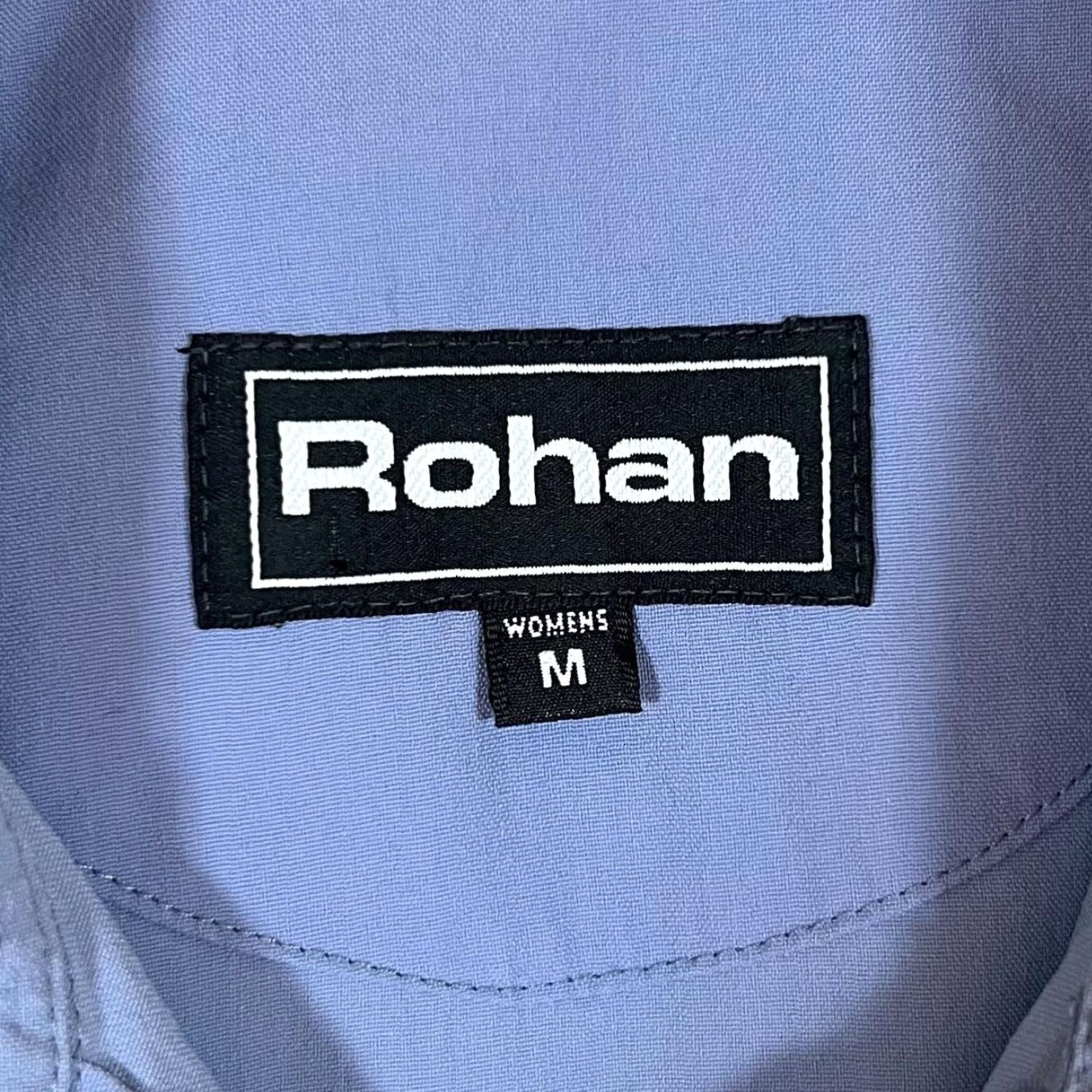 Vintage ROHAN "On Route" Blue Polyamide Short Sleeve Utility Shirt Women's Medium Size M / US 6-8 / IT 42-44 - 4 Thumbnail