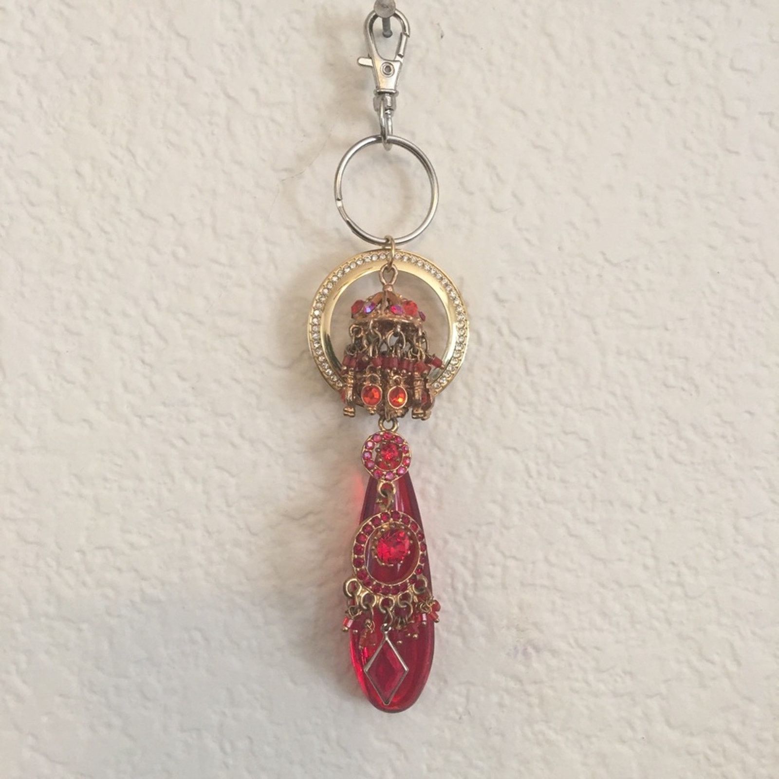 Vintage Vintage repurpose salvaged estate gem keychain Size ONE SIZE - 1 Thumbnail
