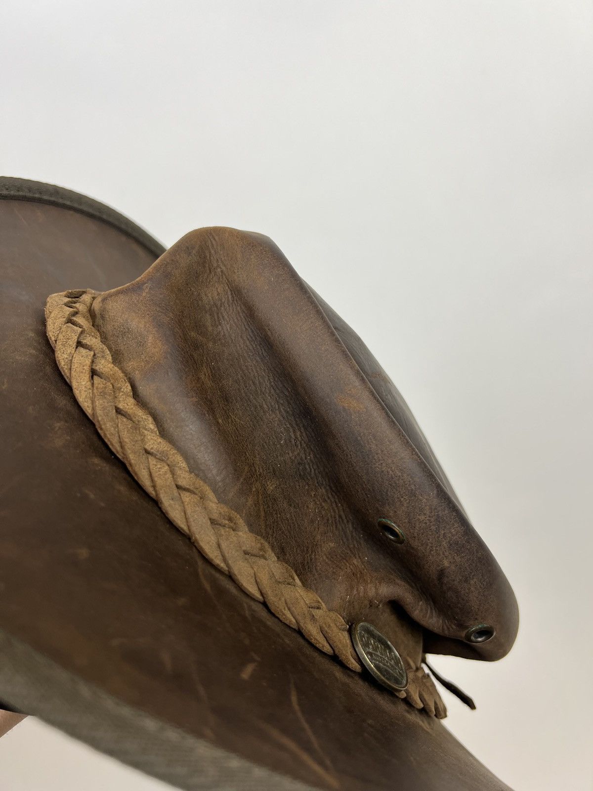 Other Vintage retro barmah leather cowboy punk rock western hat Size ONE SIZE - 13 Thumbnail