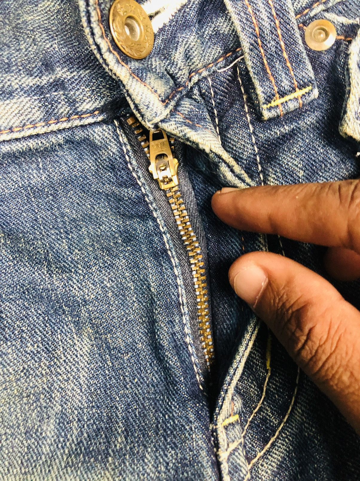 If Six Was Nine Rock Wood Distress Jeans (36) Size US 32 / EU 48 - 8 Thumbnail