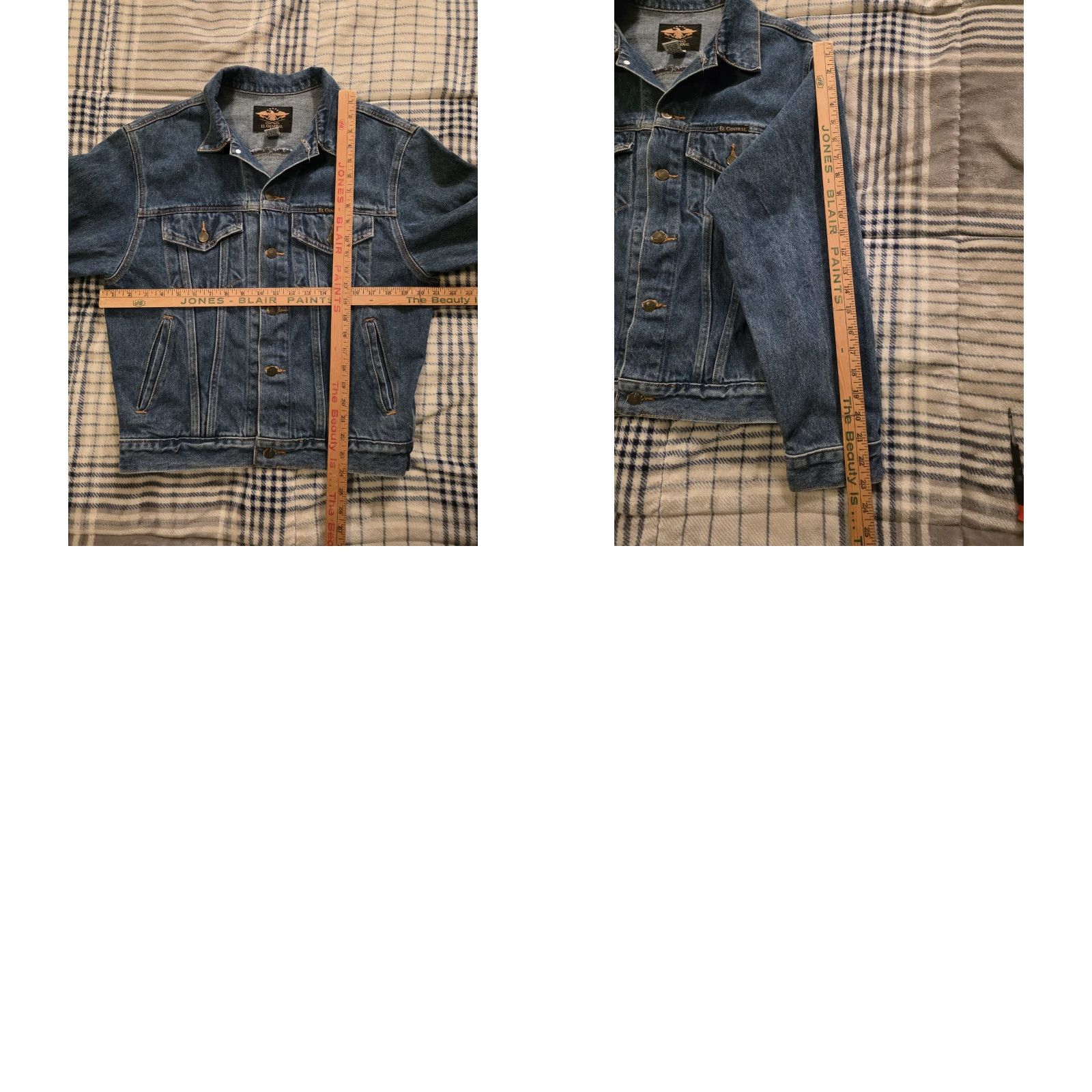 Denime VINTAGE El General Denim Trucker Jacket Embroidered Rodeo Bull Riding Men's M Blue 90s Western Casual Bomber Jacket Mens Size US M / EU 48-50 / 2 - 8 Thumbnail