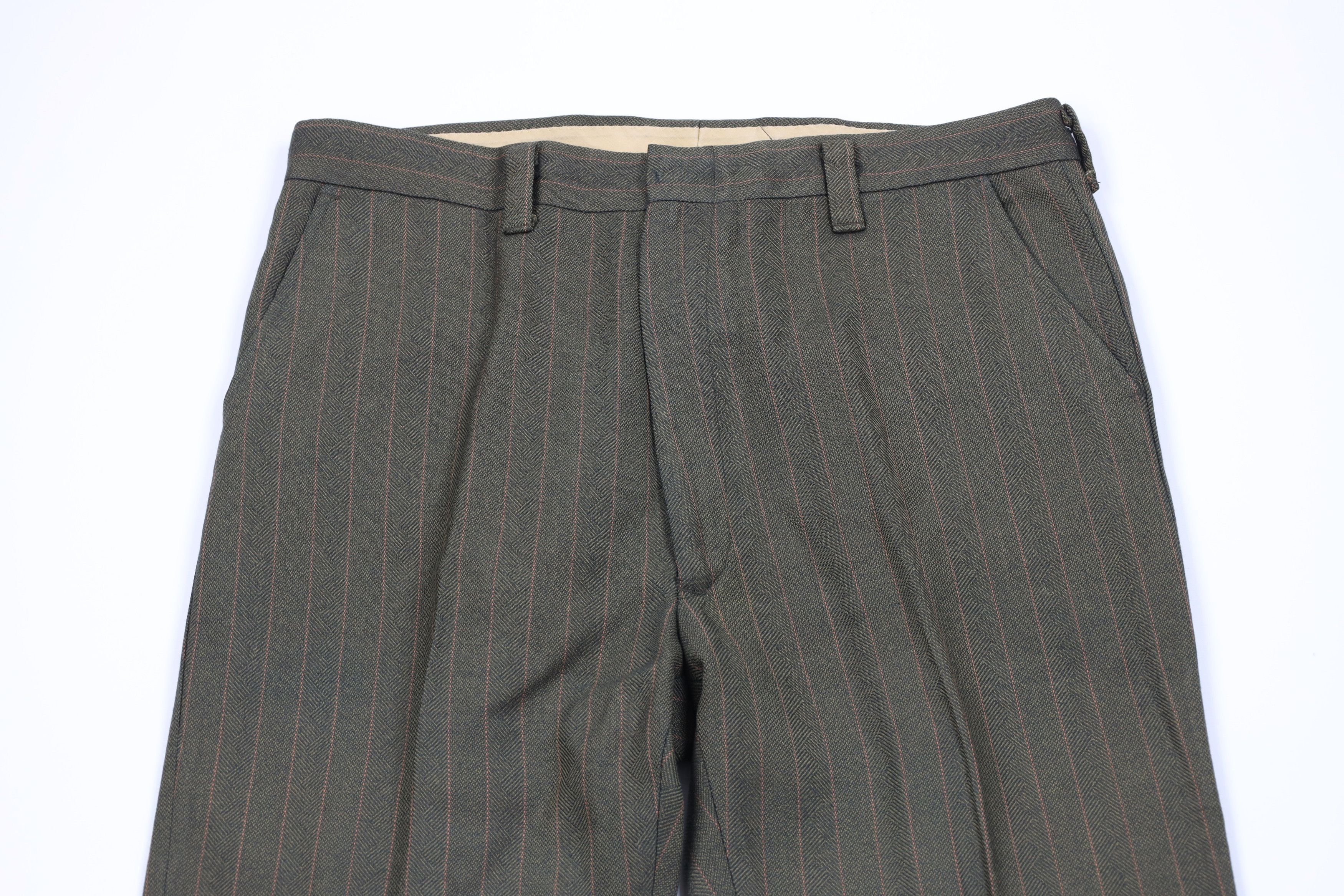 Vintage Vintage 60s 70s Streetwear Wool Pinstriped Chino Pants USA Size US 36 / EU 52 - 2 Thumbnail