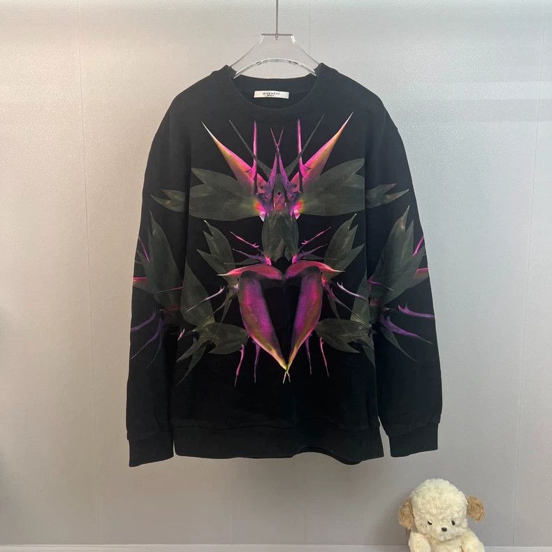Givenchy Givenchy Black Paradise Bird Print Hoodie Size US XL / EU 56 / 4 - 1 Thumbnail