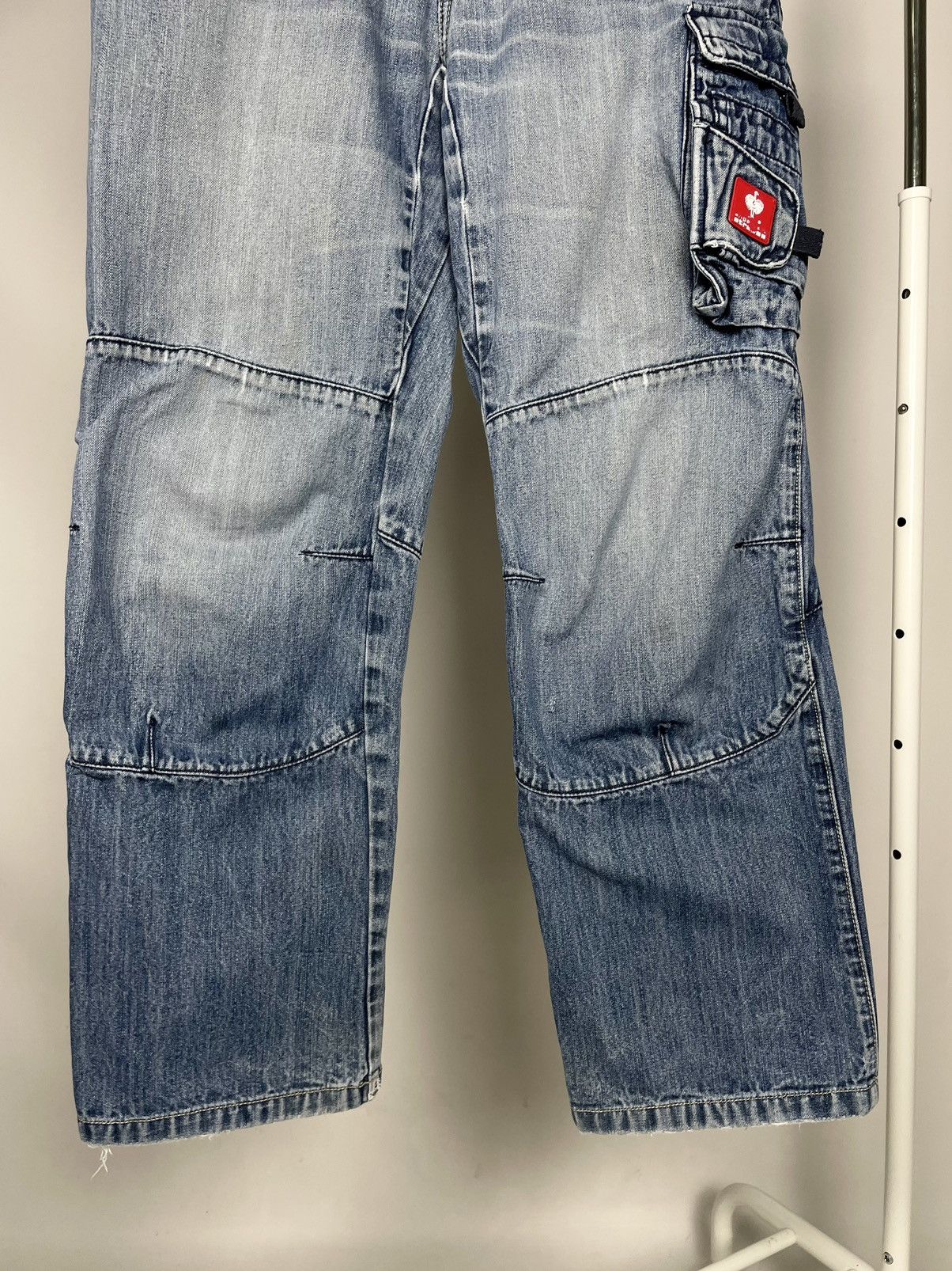 Carhartt Engelbert Strauss Vintage Faded Workwear Cargo Denim Jeans Size US 32 / EU 48 - 5 Thumbnail