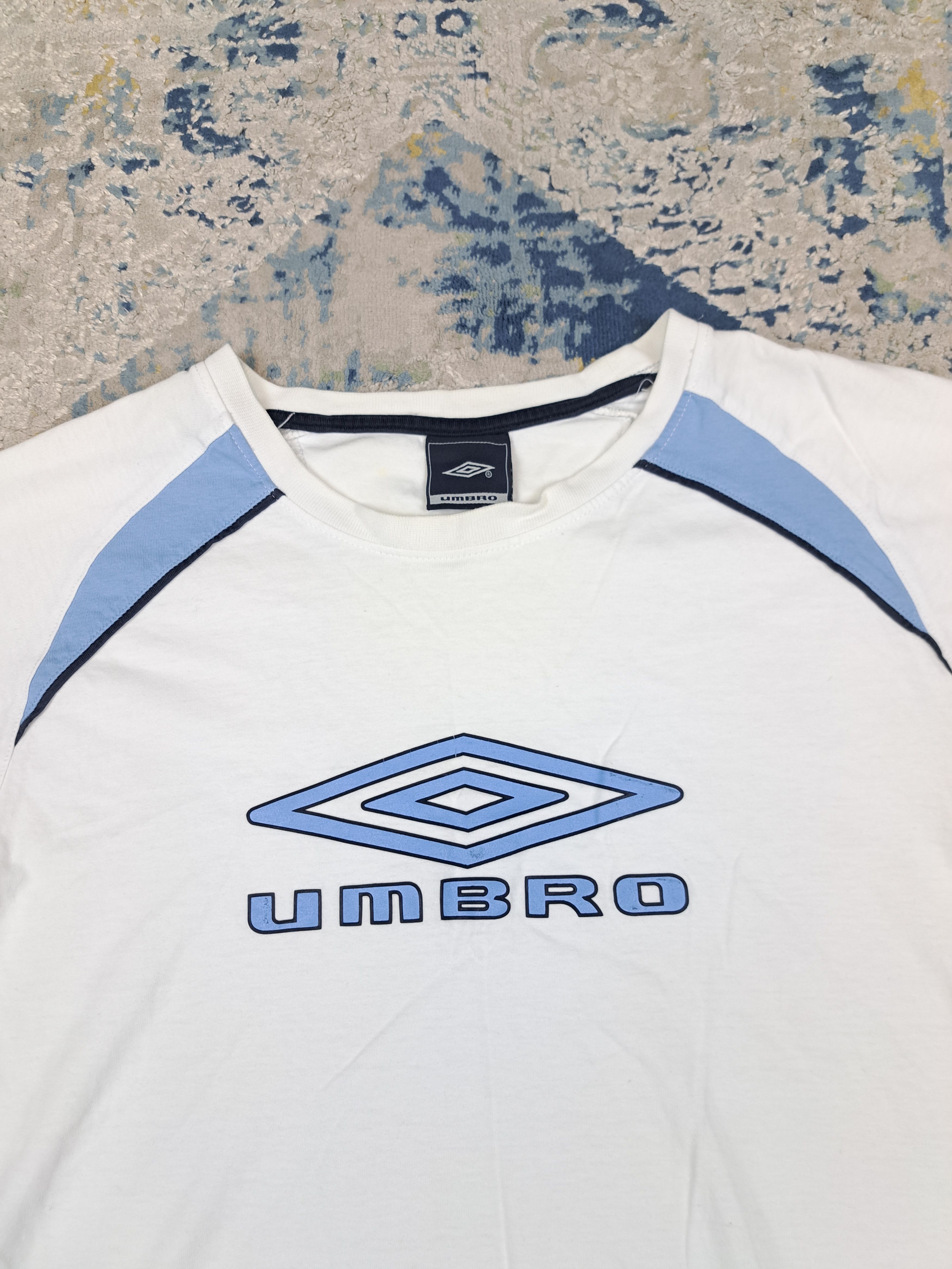 Umbro Vintage 00s Umbro Baby Blue Big Logo Tee Blokecore Size US M / EU 48-50 / 2 - 2 Thumbnail