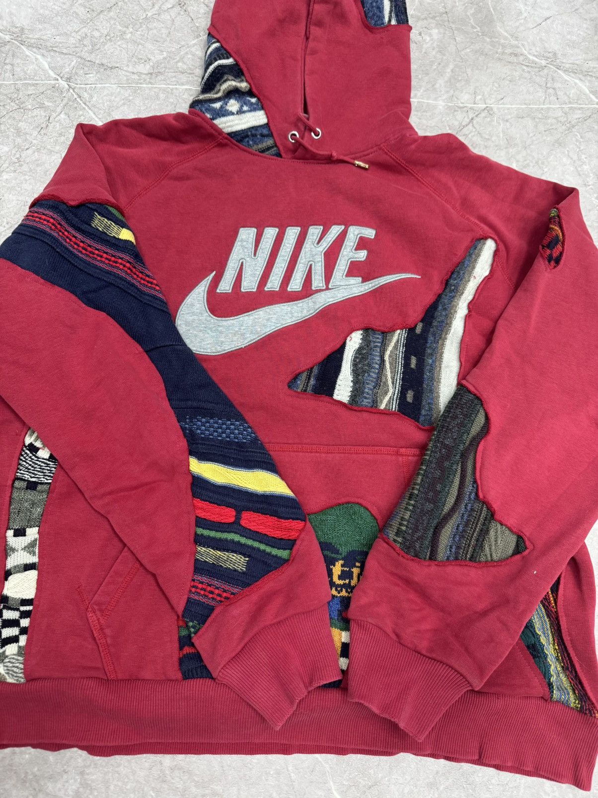REWORKED NIKE 1 of 1 Coogi sweater custom hoodie sweatshirt