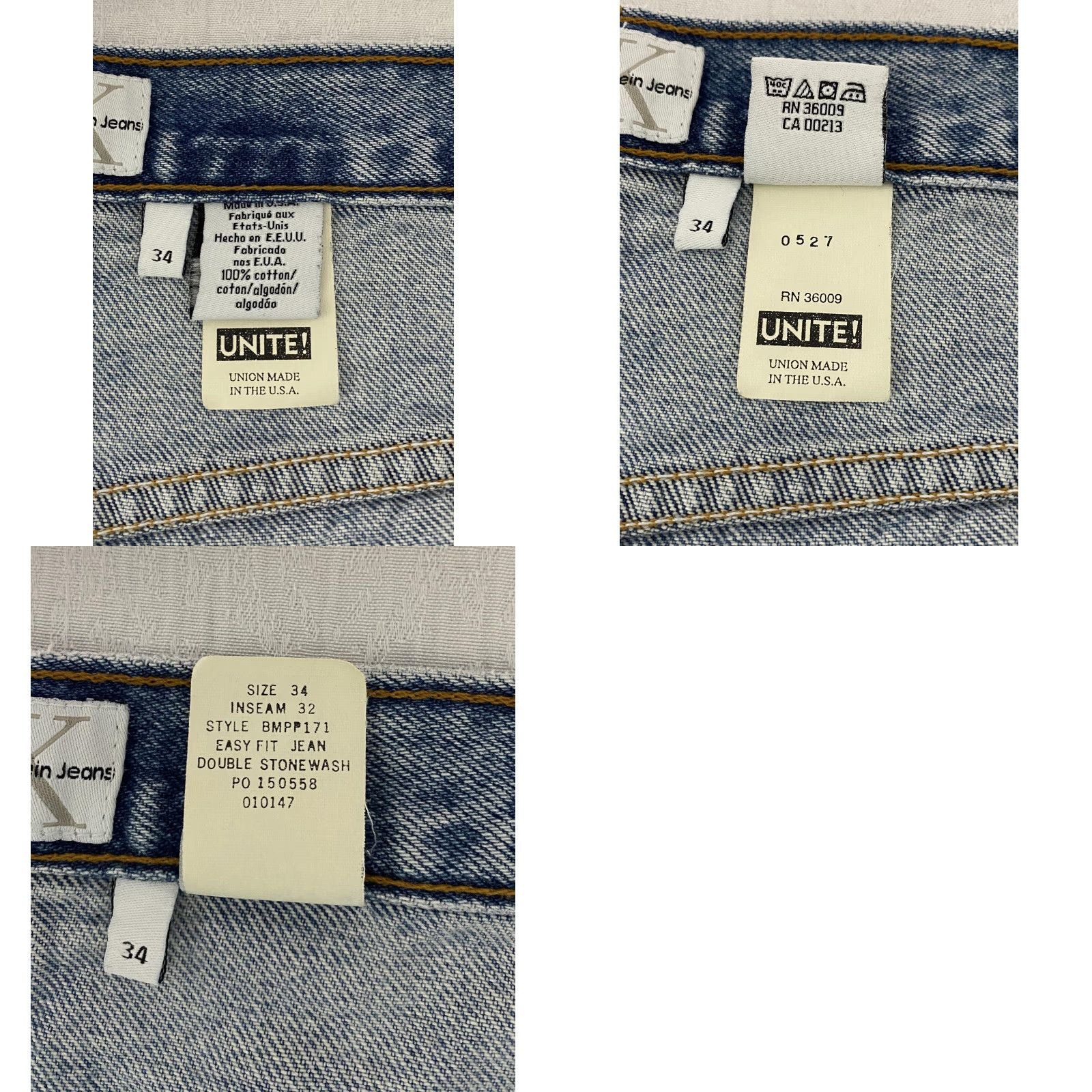 Calvin Klein VINTAGE Calvin Klein Jeans Mens 32x32 Easy Fit Stonewash Union Made USA BMPP171 Size US 32 / EU 48 - 9 Thumbnail
