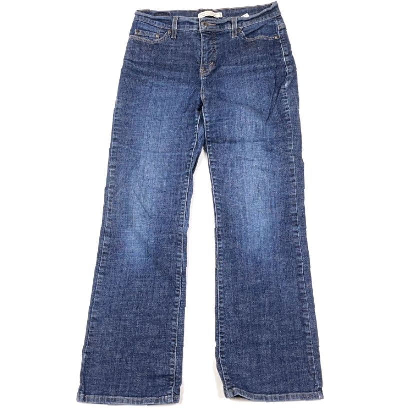 Levi's Levi's 512 Jeans Boot Cut Perfectly Slimming Medium Blue Wash Cotton Stretch 10 Women Size 32" / US 10 / IT 46 - 2 Thumbnail