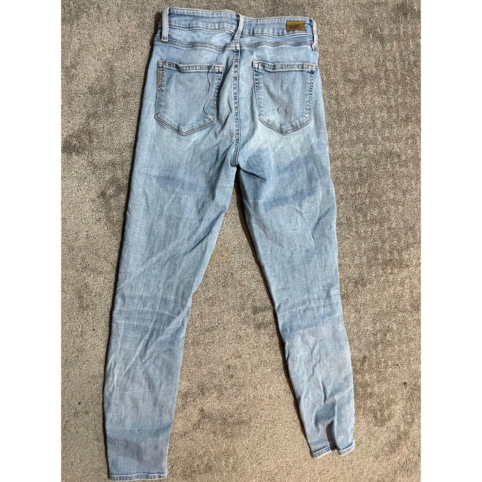 Paige VINTAGE Paige Hoxton Ankle Skinny Jeans Light Wash Blue Women’s Size 27 Cotton Denim Slim Fit 2000s Size 27" / US 4 / IT 40 - 3 Thumbnail