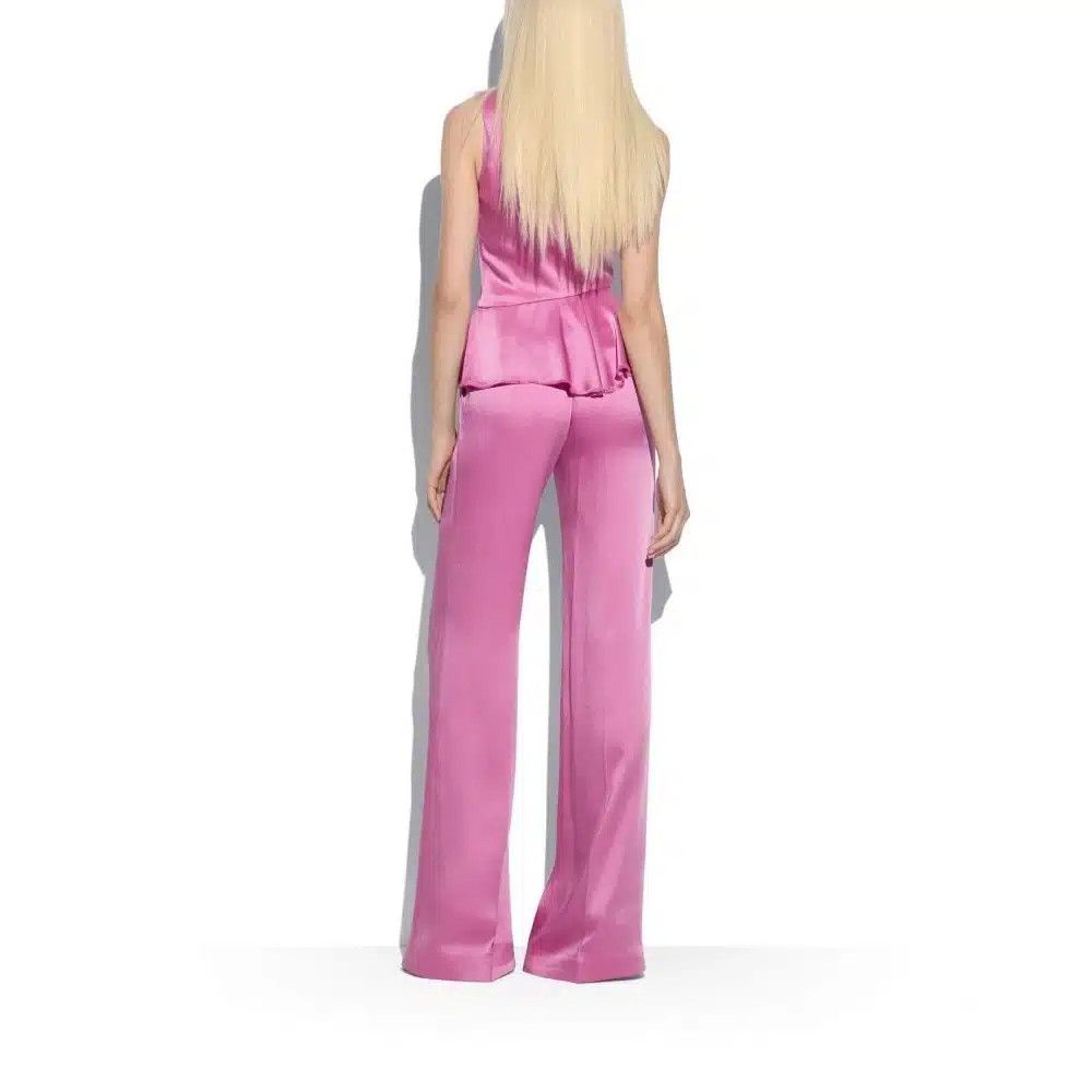Tom Ford o1loc1c1124 TS2014 Double Face Satin Peplum Top in Pink Size XS / US 0-2 / IT 36-38 - 3 Thumbnail