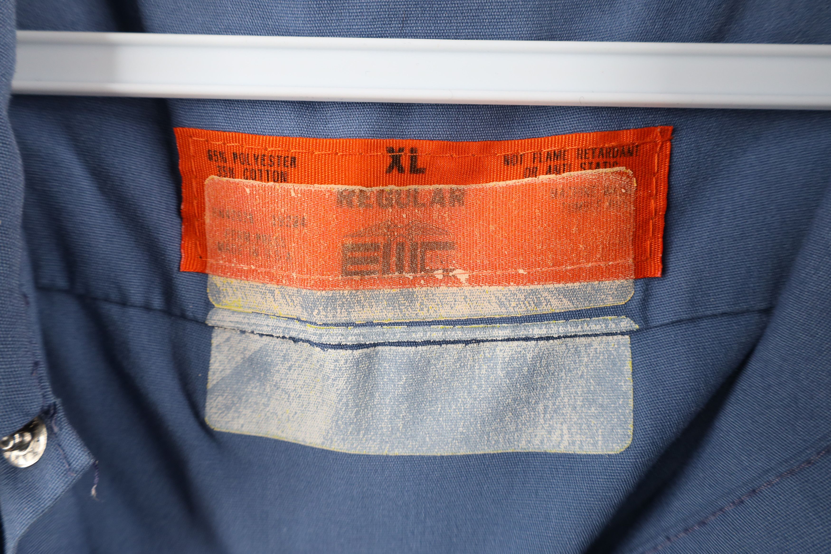 Vintage Vintage 90s Streetwear Mechanic Button Shirt Blue USA Size US XL / EU 56 / 4 - 8 Thumbnail