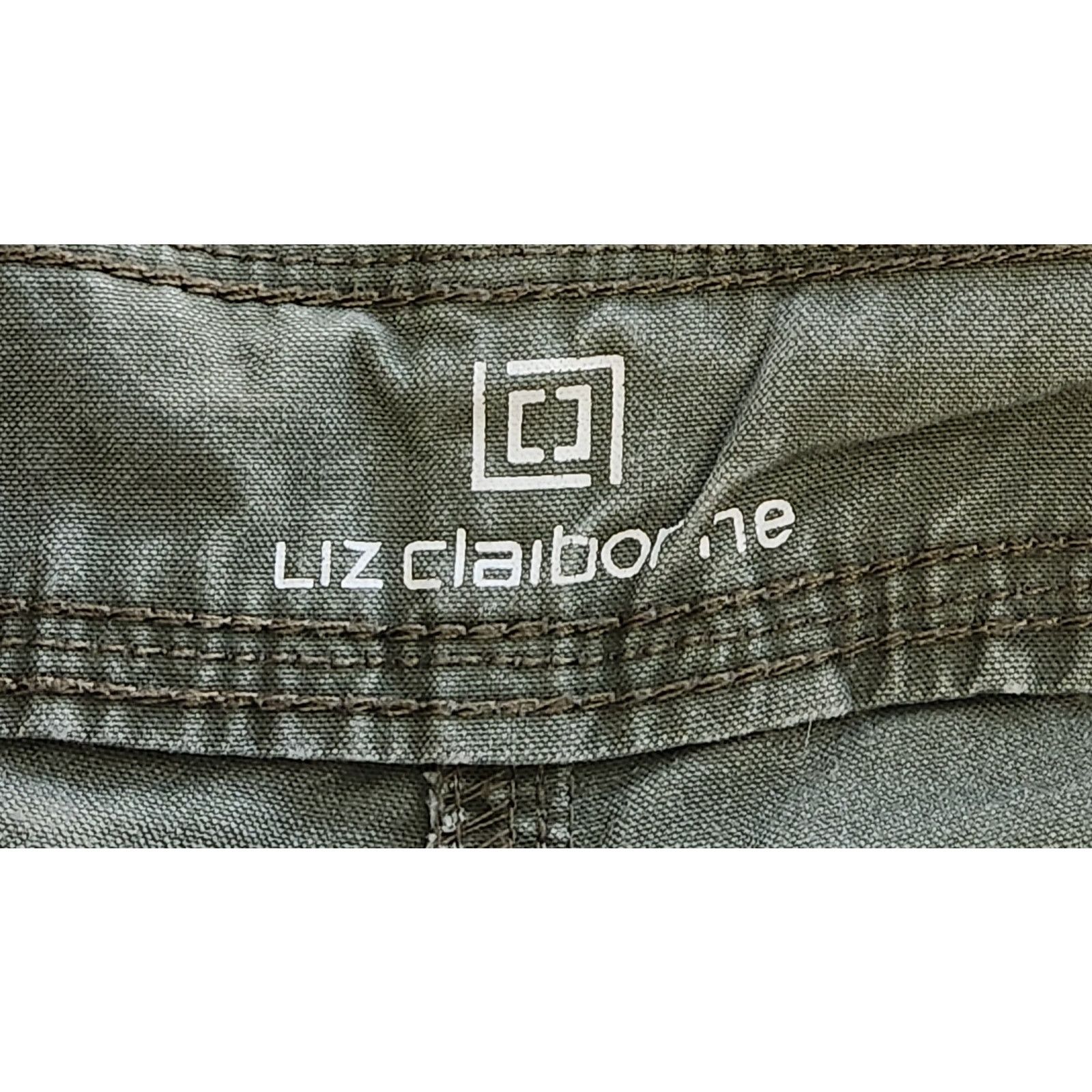 Other Liz Claiborne Army Green Flat Front Roll Tab Hem Shorts 8P Size 30" / US 8 / IT 44 - 4 Thumbnail