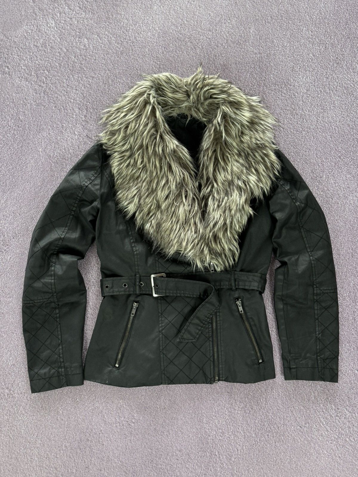 archive ifsixwasnine leather coat fur ジャケット・アウター