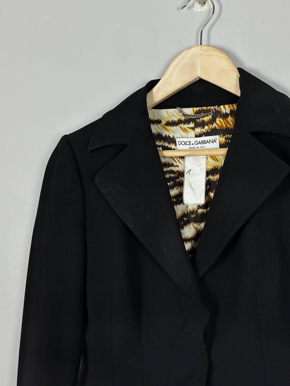 Dolce & Gabbana Dolce Gabbana Black Wool Casual Blazer Size L / US 10 / IT 46 - 3 Thumbnail