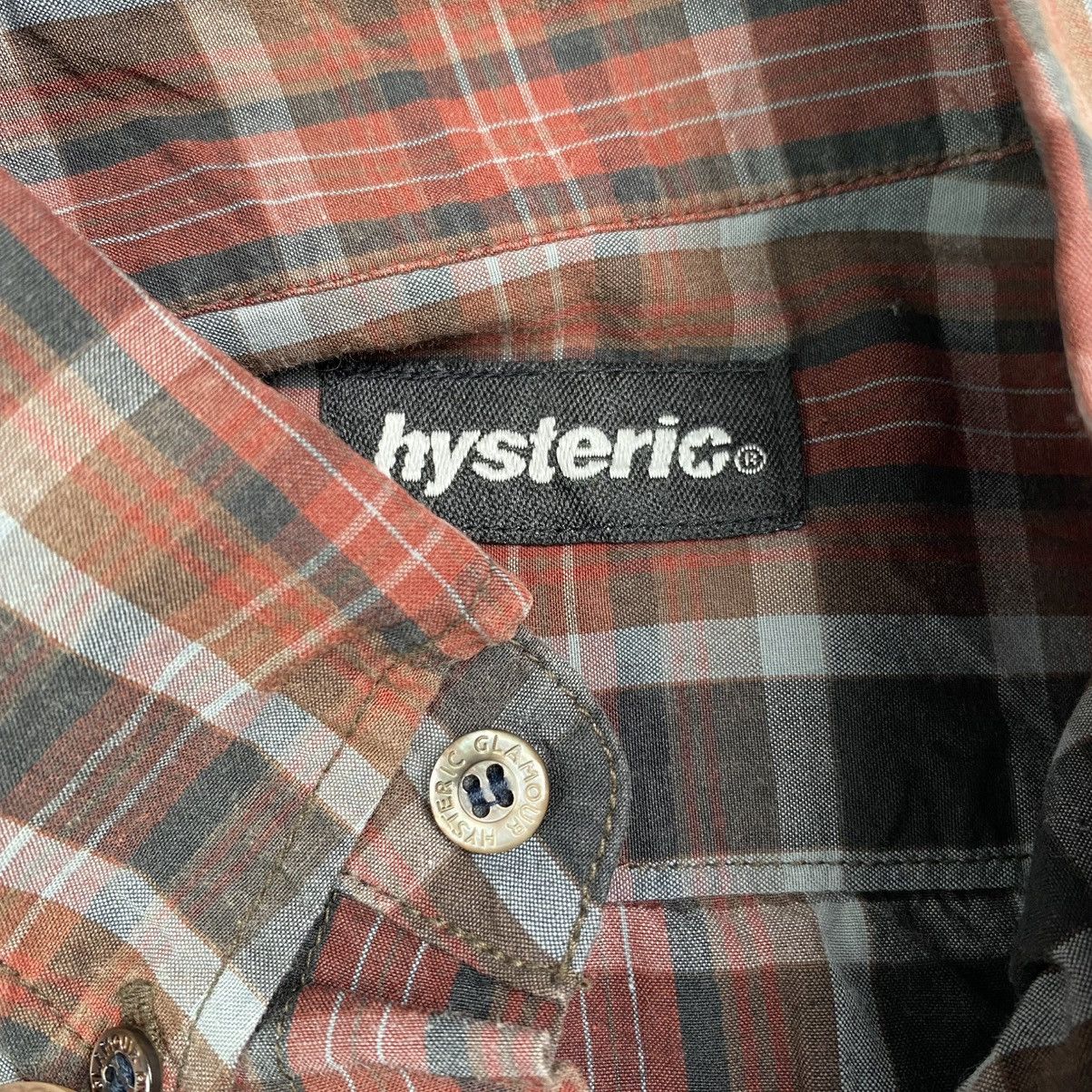 Hysteric Glamour × Japanese Brand hysteric glamour guitar plaid shirt button Size US M / EU 48-50 / 2 - 5 Thumbnail