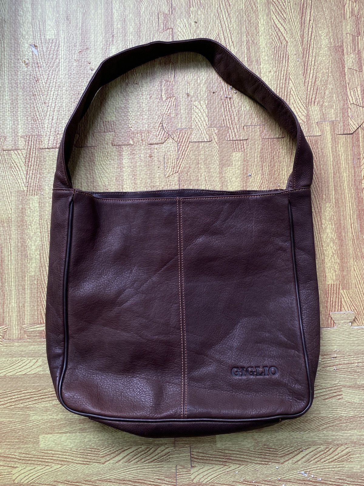 Genuine Leather × Japanese Brand × Leather Vintage Giglo Japan Leather Bag Size ONE SIZE - 3 Thumbnail